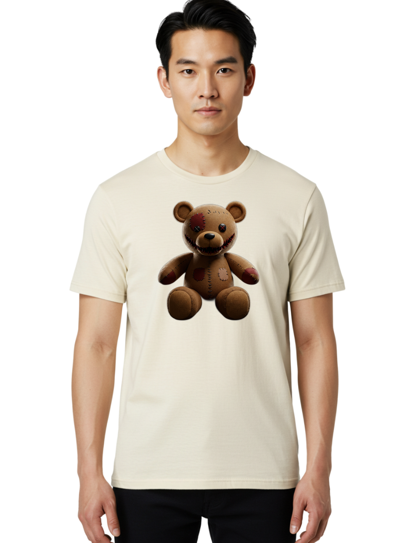Damaged-Teddy-Bear Men'S Graphic Tee, 100% Cotton, Comfortable Casual Summer Wear, Machine Washable, Vintage Camera, Old Camera, Antique Camera, Black Camera, Classic Photography, Photography Equipment, Nostalgic Device, Film Camera, Baf778