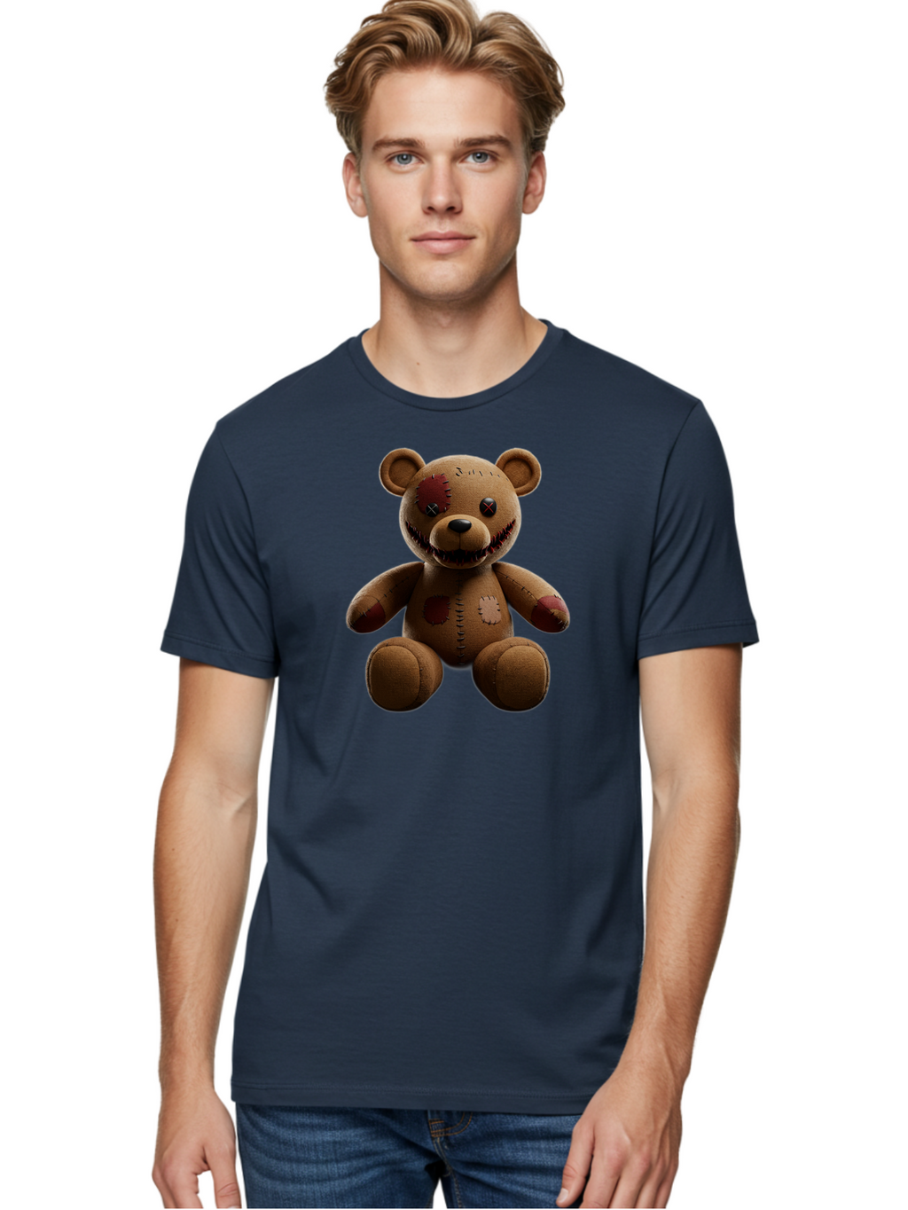 Damaged-Teddy-Bear Men'S Graphic Tee, 100% Cotton, Comfortable Casual Summer Wear, Machine Washable, Vintage Camera, Old Camera, Antique Camera, Black Camera, Classic Photography, Photography Equipment, Nostalgic Device, Film Camera, Baf778
