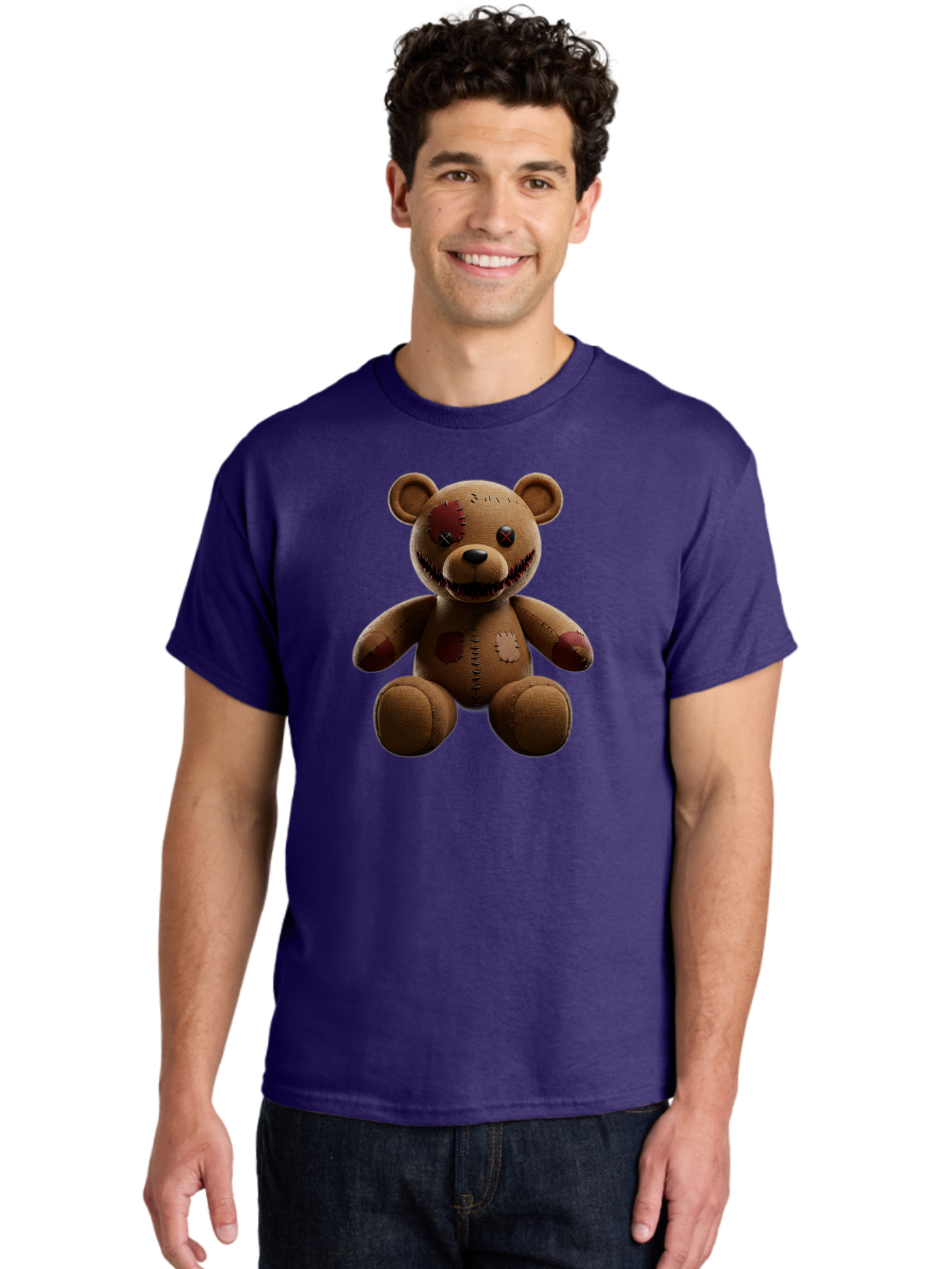 Damaged-Teddy-Bear Men'S Graphic Tee, 100% Cotton, Comfortable Casual Summer Wear, Machine Washable, Vintage Camera, Old Camera, Antique Camera, Black Camera, Classic Photography, Photography Equipment, Nostalgic Device, Film Camera, Baf778