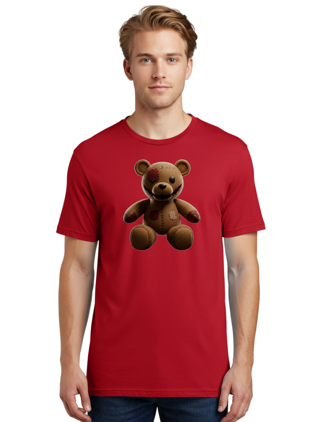 Damaged-Teddy-Bear Men'S Graphic Tee, 100% Cotton, Comfortable Casual Summer Wear, Machine Washable, Vintage Camera, Old Camera, Antique Camera, Black Camera, Classic Photography, Photography Equipment, Nostalgic Device, Film Camera, Baf778