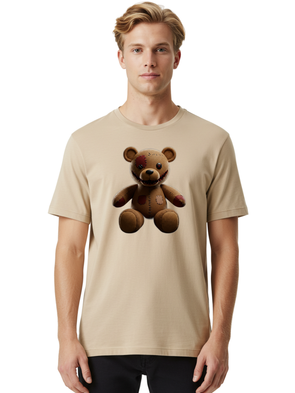 Damaged-Teddy-Bear Men'S Graphic Tee, 100% Cotton, Comfortable Casual Summer Wear, Machine Washable, Vintage Camera, Old Camera, Antique Camera, Black Camera, Classic Photography, Photography Equipment, Nostalgic Device, Film Camera, Baf778
