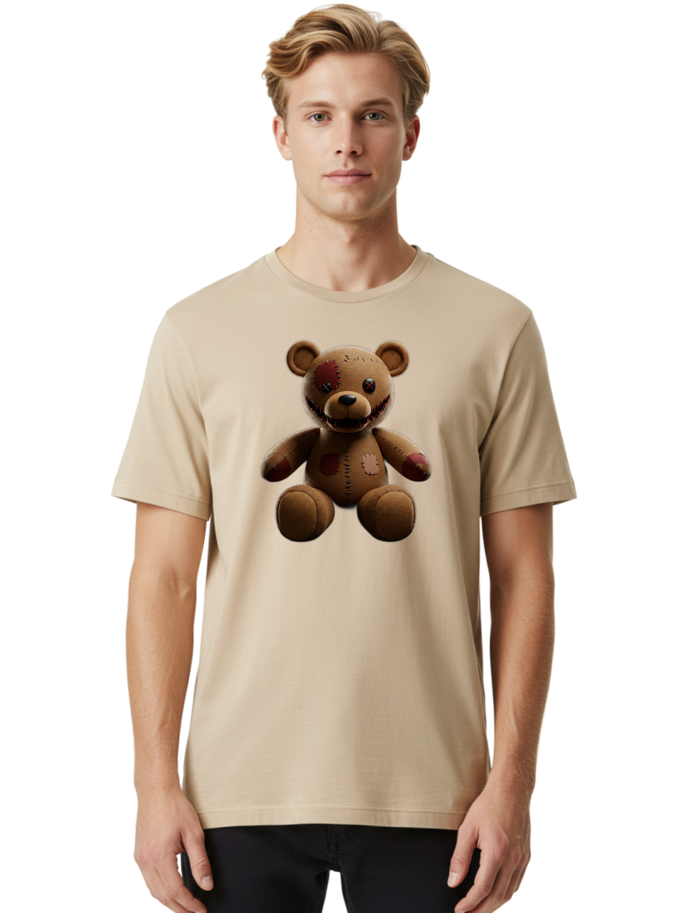 Damaged-Teddy-Bear Men'S Graphic Tee, 100% Cotton, Comfortable Casual Summer Wear, Machine Washable, Vintage Camera, Old Camera, Antique Camera, Black Camera, Classic Photography, Photography Equipment, Nostalgic Device, Film Camera, Baf778