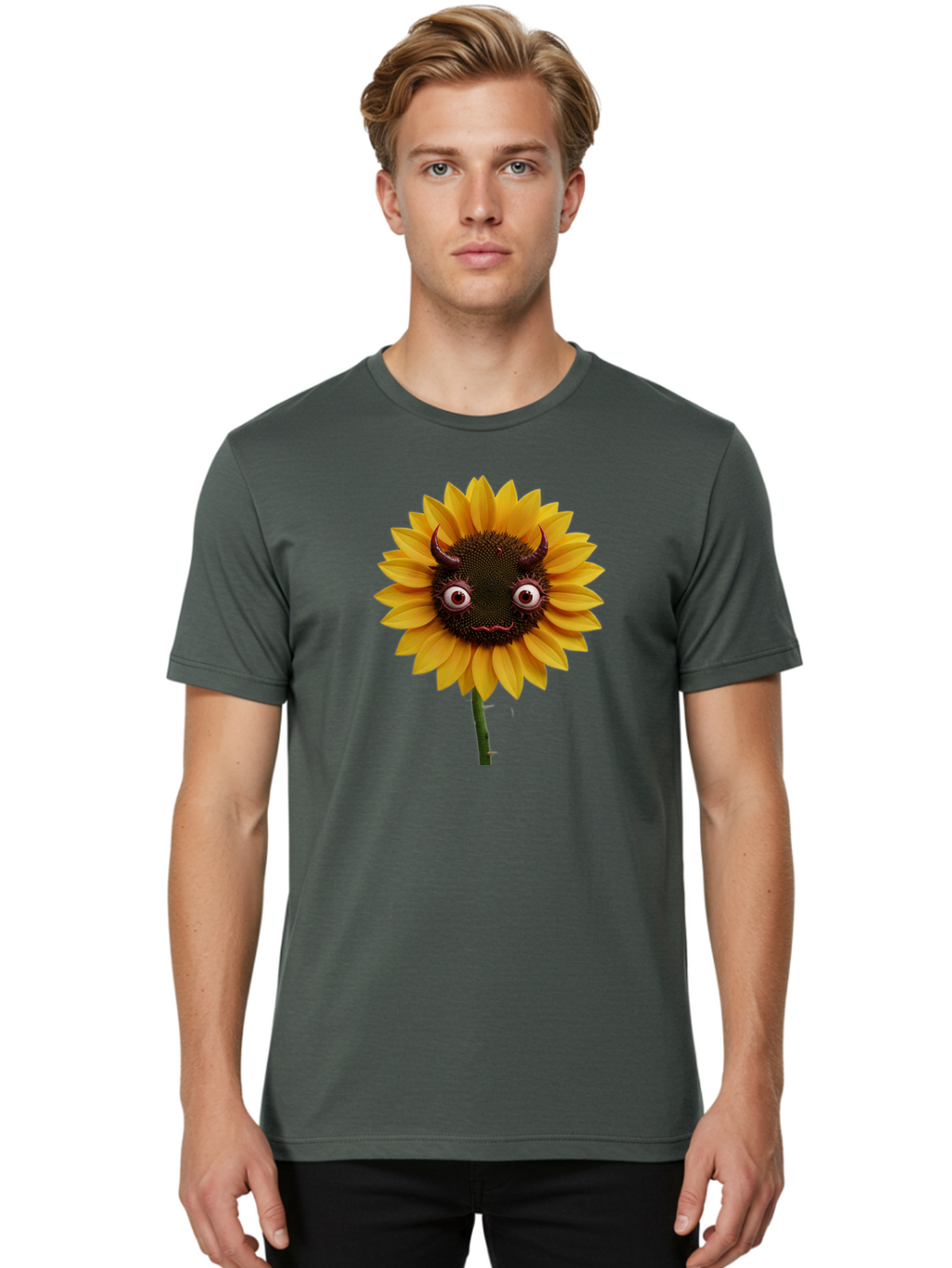 Demonic-Sunflower Men'S Graphic Tee, 100% Cotton, Comfortable Casual Summer Wear, Machine Washable, Vintage Camera, Old Camera, Antique Camera, Black Camera, Classic Photography, Photography Equipment, Nostalgic Device, Film Camera, Camera Art Baf780