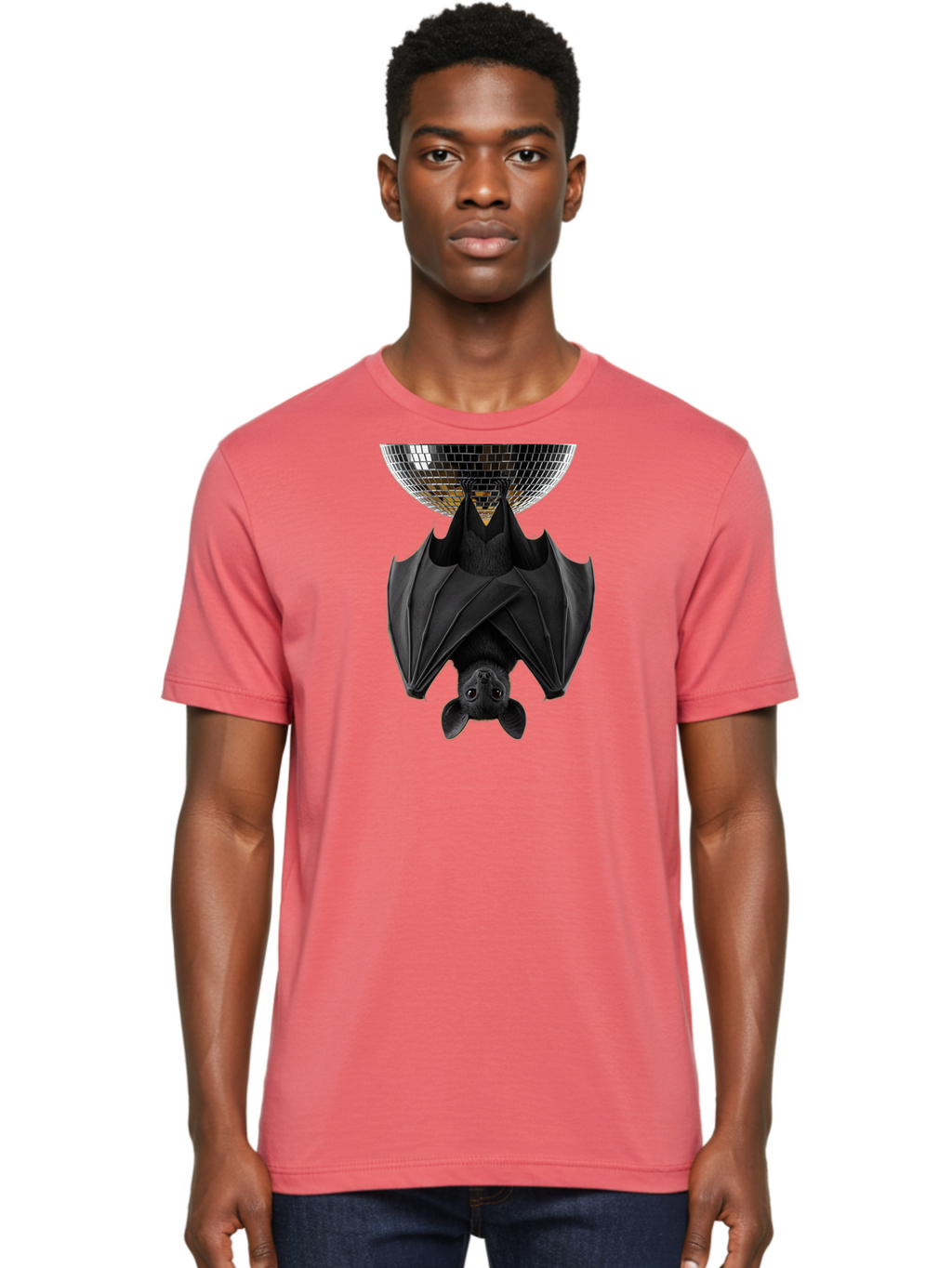 Disco-Bat-2 Men'S Graphic Tee, 100% Cotton, Comfortable Casual Summer Wear, Machine Washable, Vintage Camera, Old Camera, Antique Camera, Black Camera, Classic Photography, Photography Equipment, Nostalgic Device, Film Camera, Camera Art Baf788