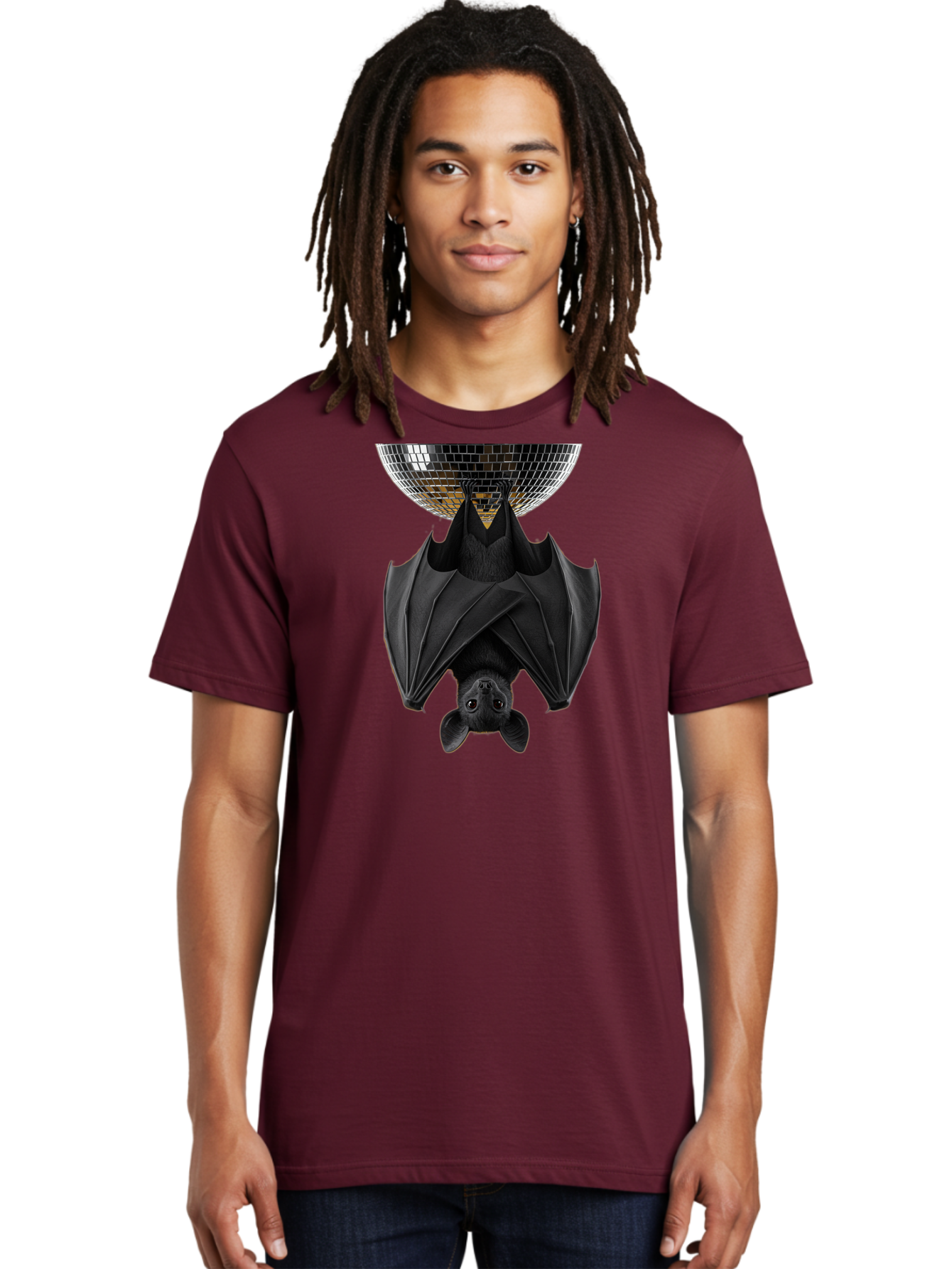 Disco-Bat-2 Men'S Graphic Tee, 100% Cotton, Comfortable Casual Summer Wear, Machine Washable, Vintage Camera, Old Camera, Antique Camera, Black Camera, Classic Photography, Photography Equipment, Nostalgic Device, Film Camera, Camera Art Baf788