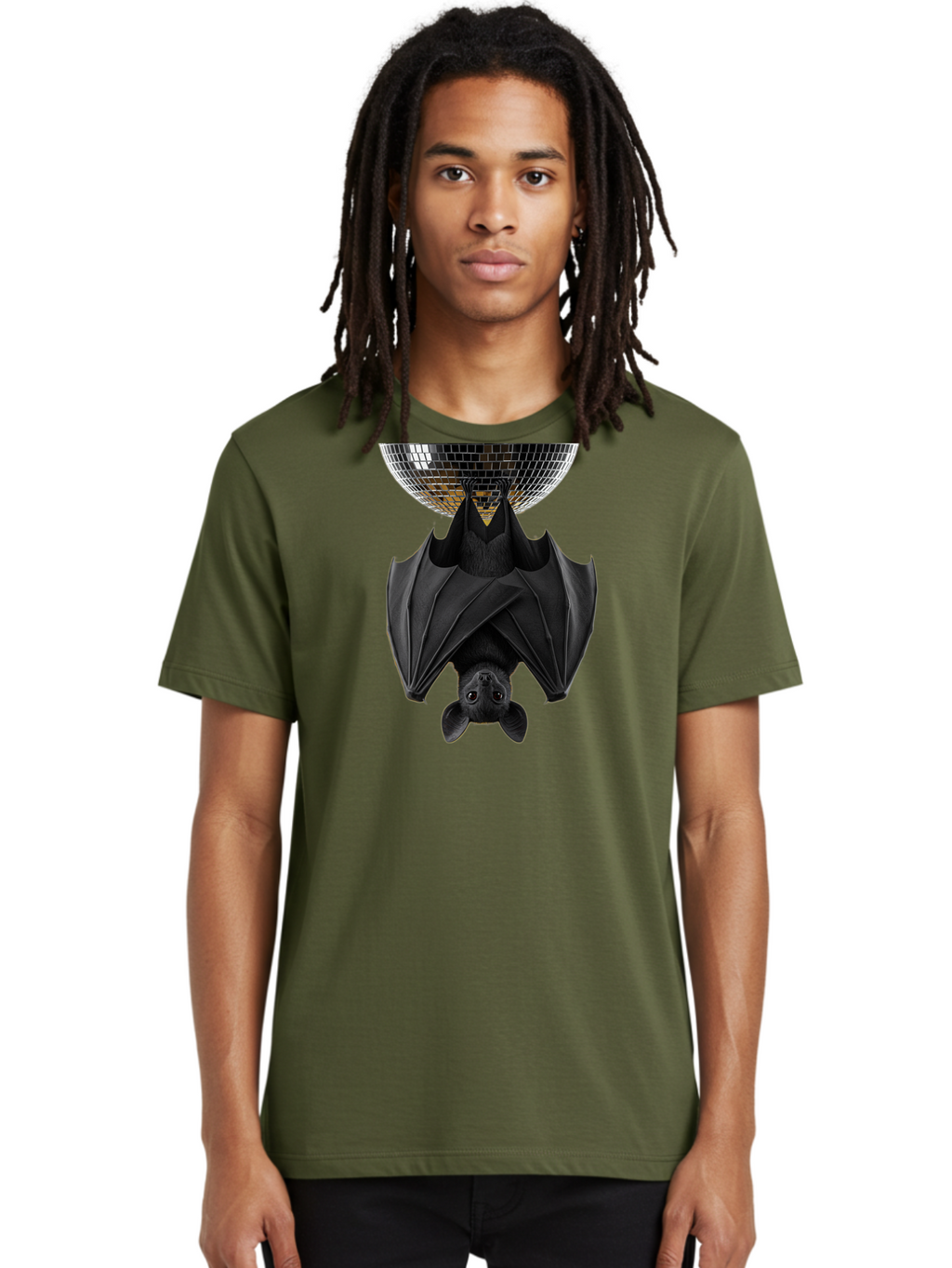 Disco-Bat-2 Men'S Graphic Tee, 100% Cotton, Comfortable Casual Summer Wear, Machine Washable, Vintage Camera, Old Camera, Antique Camera, Black Camera, Classic Photography, Photography Equipment, Nostalgic Device, Film Camera, Camera Art Baf788
