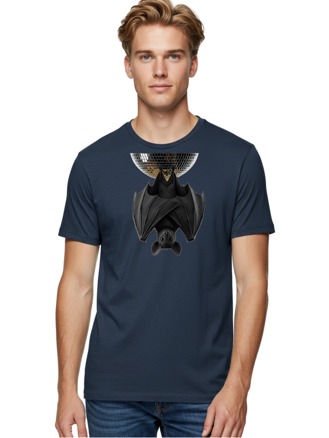 Disco-Bat-2 Men'S Graphic Tee, 100% Cotton, Comfortable Casual Summer Wear, Machine Washable, Vintage Camera, Old Camera, Antique Camera, Black Camera, Classic Photography, Photography Equipment, Nostalgic Device, Film Camera, Camera Art Baf788