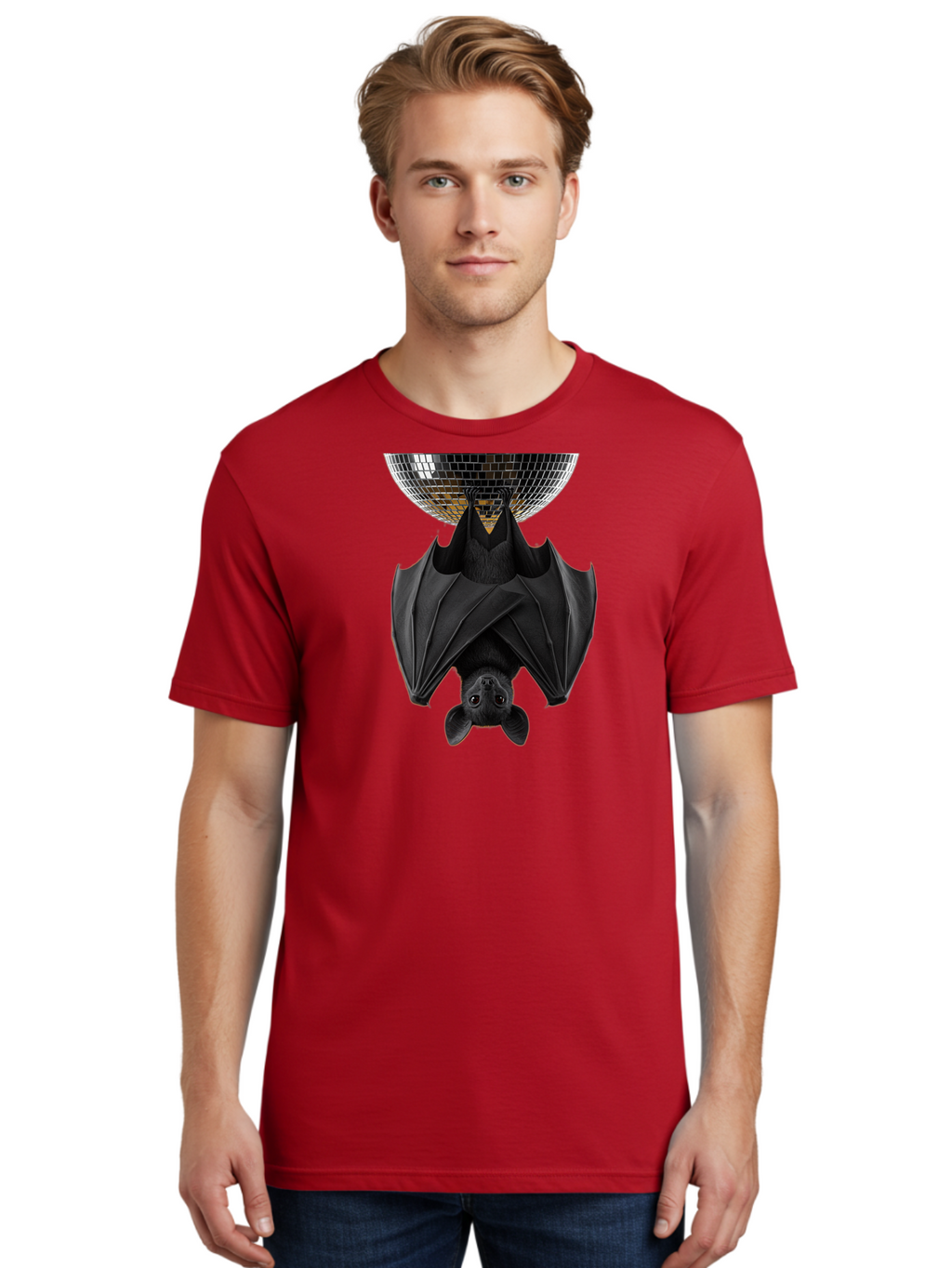 Disco-Bat-2 Men'S Graphic Tee, 100% Cotton, Comfortable Casual Summer Wear, Machine Washable, Vintage Camera, Old Camera, Antique Camera, Black Camera, Classic Photography, Photography Equipment, Nostalgic Device, Film Camera, Camera Art Baf788