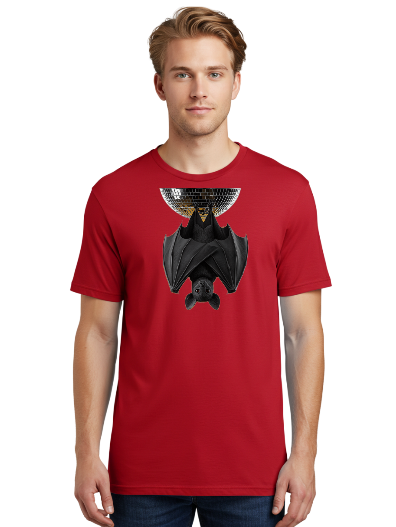 Disco-Bat-2 Men'S Graphic Tee, 100% Cotton, Comfortable Casual Summer Wear, Machine Washable, Vintage Camera, Old Camera, Antique Camera, Black Camera, Classic Photography, Photography Equipment, Nostalgic Device, Film Camera, Camera Art Baf788
