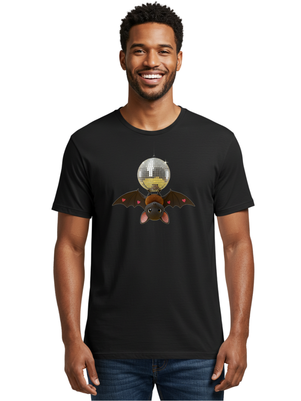 Disco-Bat-8 Men'S Graphic Tee, 100% Cotton, Comfortable Casual Summer Wear, Machine Washable, Vintage Camera, Old Camera, Antique Camera, Black Camera, Classic Photography, Photography Equipment, Nostalgic Device, Film Camera, Camera Art Baf794