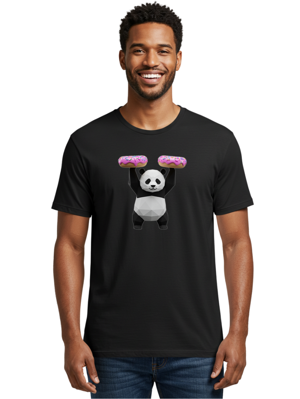 Donut-Panda Men'S Graphic Tee, 100% Cotton, Comfortable Casual Summer Wear, Machine Washable, Vintage Camera, Old Camera, Antique Camera, Black Camera, Classic Photography, Photography Equipment, Nostalgic Device, Film Camera, Camera Art Baf799