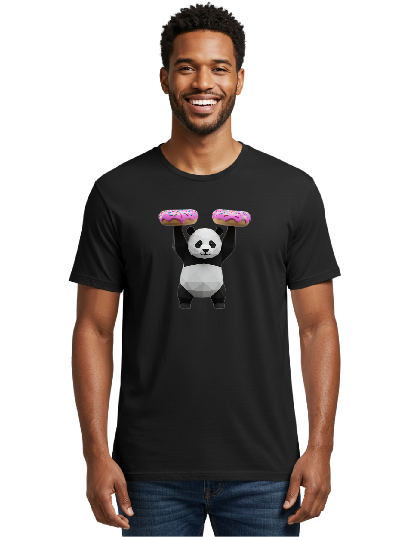 Donut-Panda Men'S Graphic Tee, 100% Cotton, Comfortable Casual Summer Wear, Machine Washable, Vintage Camera, Old Camera, Antique Camera, Black Camera, Classic Photography, Photography Equipment, Nostalgic Device, Film Camera, Camera Art Baf799