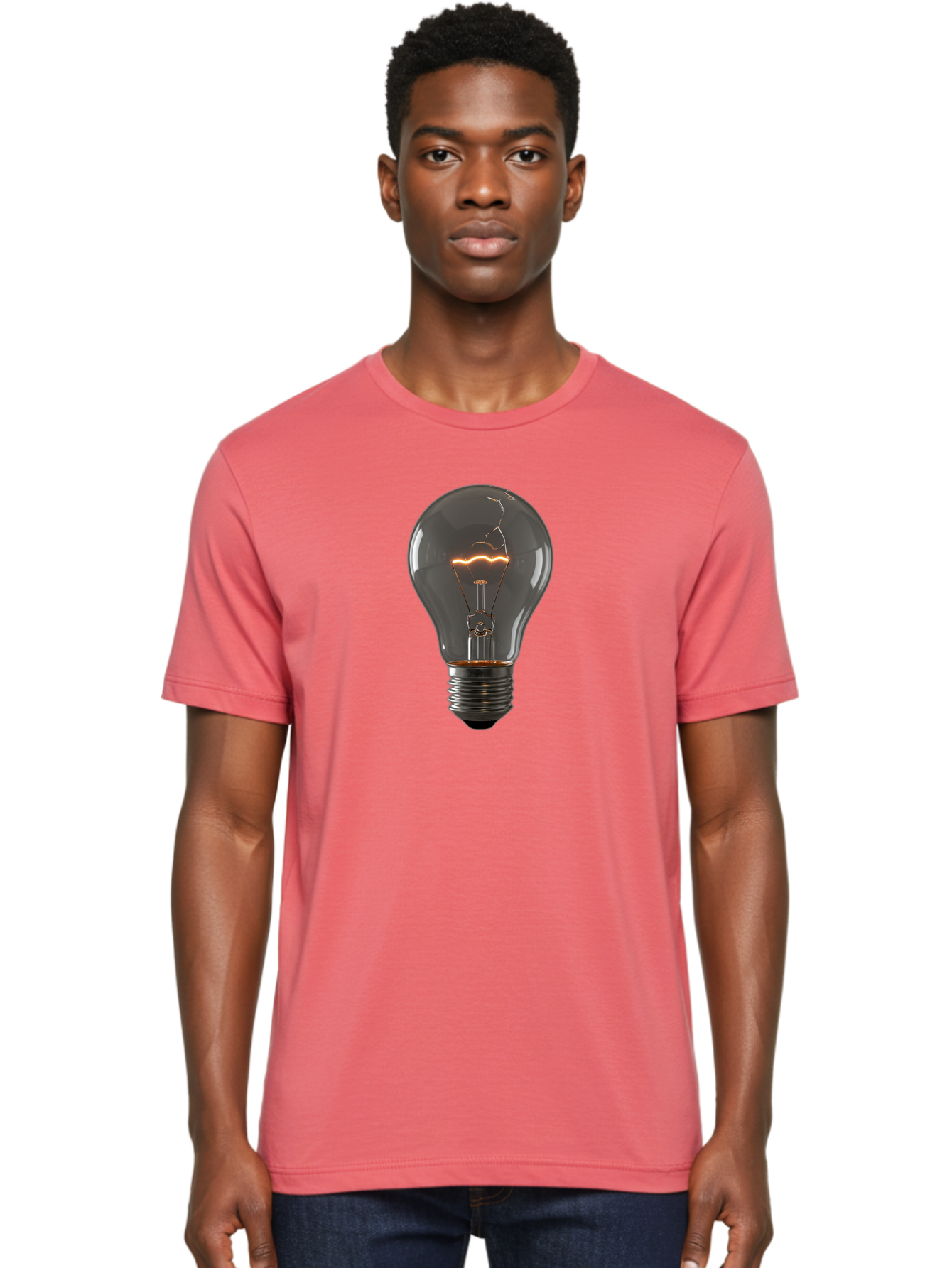 Edison-Bulb Men'S Graphic Tee, 100% Cotton, Comfortable Casual Summer Wear, Machine Washable, Vintage Camera, Old Camera, Antique Camera, Black Camera, Classic Photography, Photography Equipment, Nostalgic Device, Film Camera, Camera Art Baf801