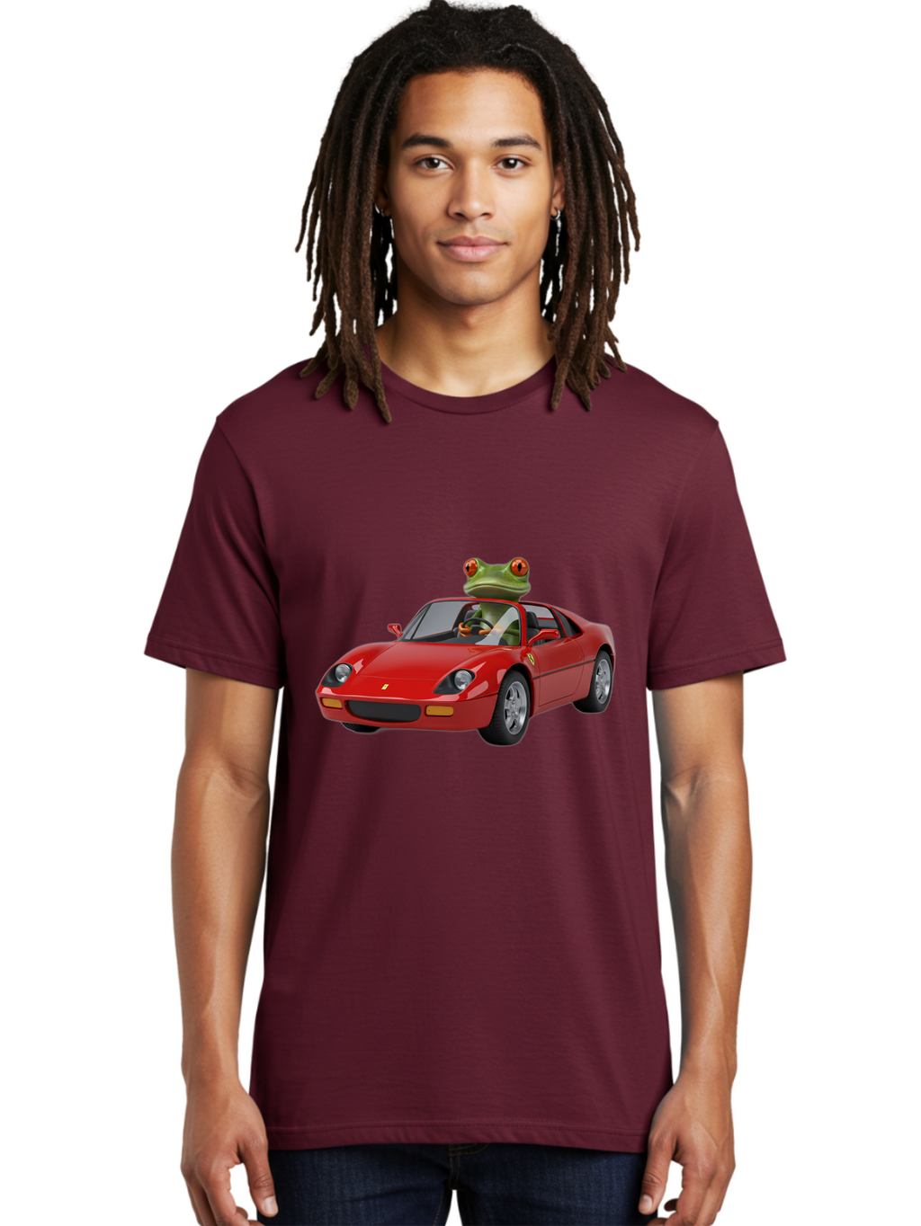 Ferrari-With-Frog Men'S Graphic Tee, 100% Cotton, Comfortable Casual Summer Wear, Machine Washable, Vintage Camera, Old Camera, Antique Camera, Black Camera, Classic Photography, Photography Equipment, Nostalgic Device, Film Camera, Camera Art Baf807