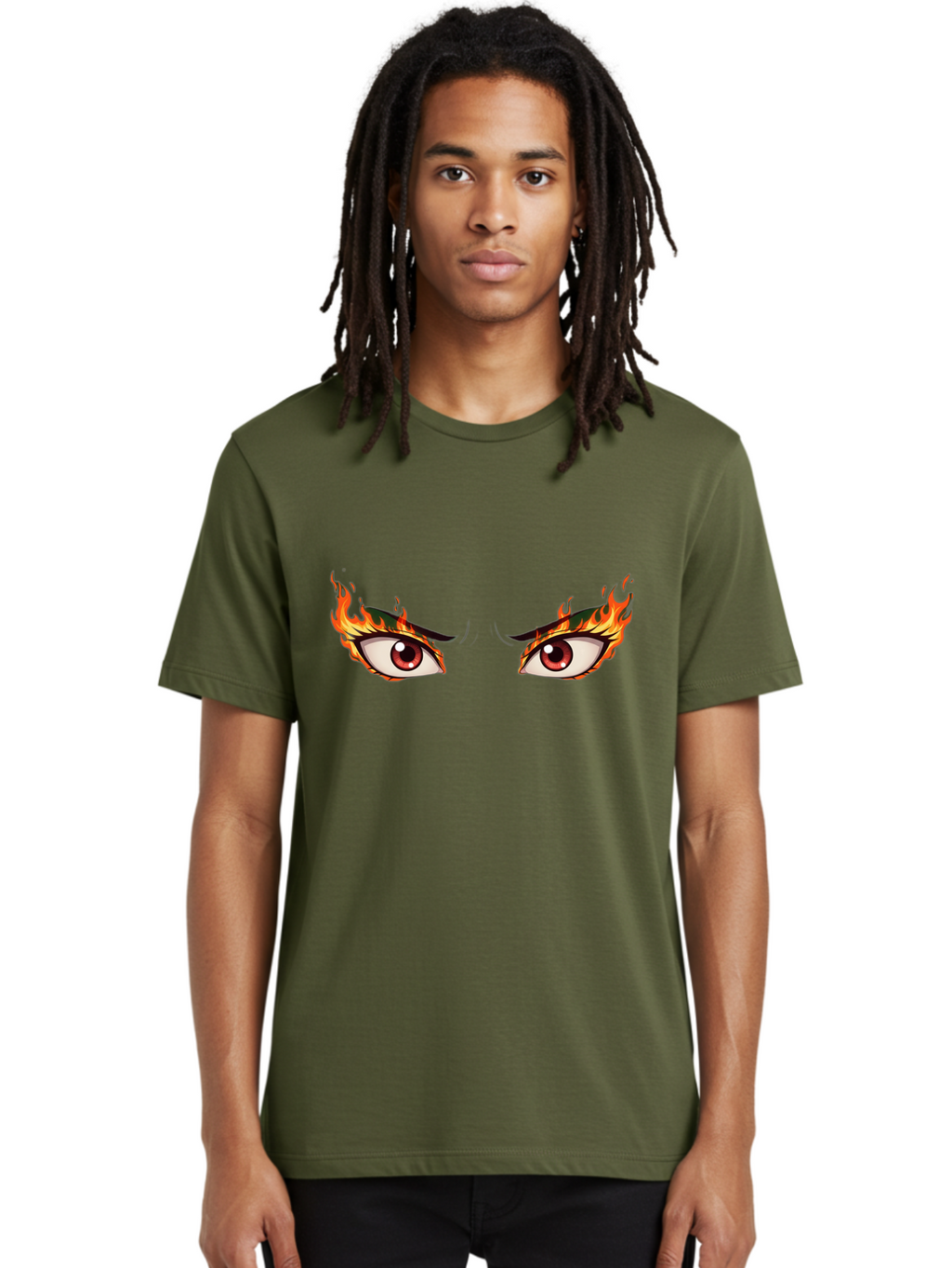 Fiery-Eyes-1 Men'S Graphic Tee, 100% Cotton, Comfortable Casual Summer Wear, Machine Washable, Vintage Camera, Old Camera, Antique Camera, Black Camera, Classic Photography, Photography Equipment, Nostalgic Device, Film Camera, Camera Art Baf808