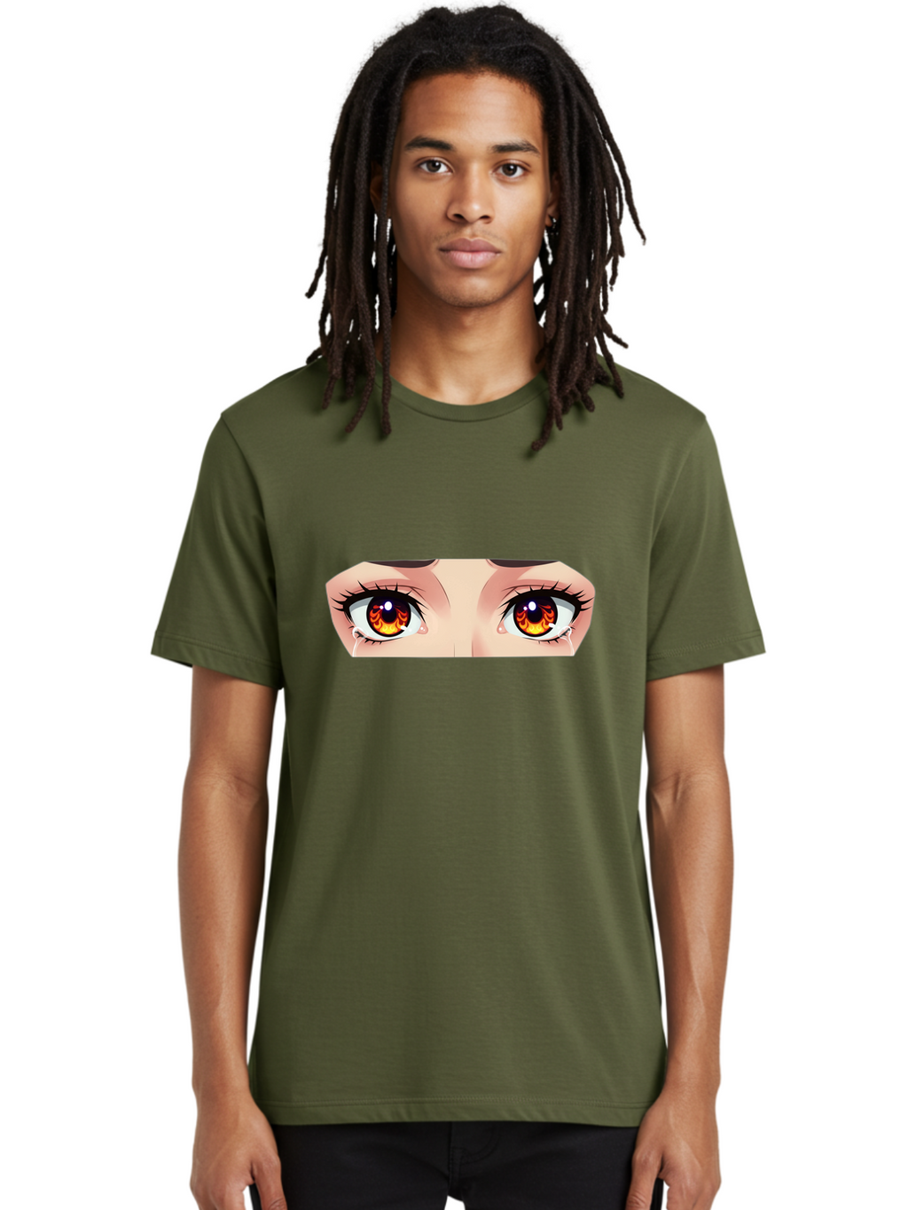 Flaming-Eyes-2 Men'S Graphic Tee, 100% Cotton, Comfortable Casual Summer Wear, Machine Washable, Vintage Camera, Old Camera, Antique Camera, Black Camera, Classic Photography, Photography Equipment, Nostalgic Device, Film Camera, Camera Art Baf815