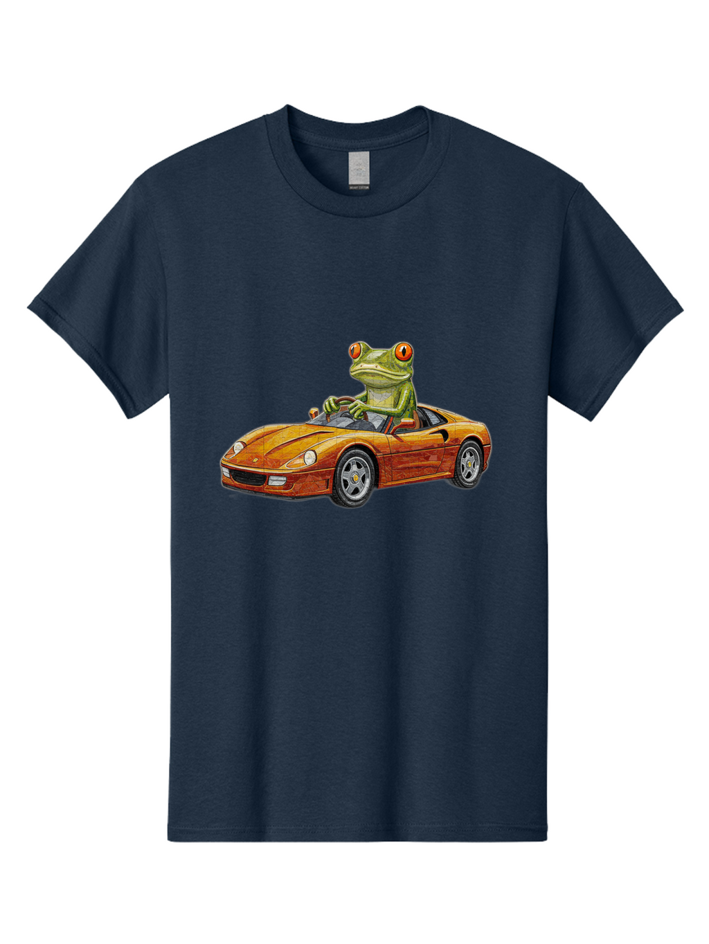 Frog-In-Ferrari-5 Men'S Graphic Tee, 100% Cotton, Comfortable Casual Summer Wear, Machine Washable, Vintage Camera, Old Camera, Antique Camera, Black Camera, Classic Photography, Photography Equipment, Nostalgic Device, Film Camera, Camera Art Baf829