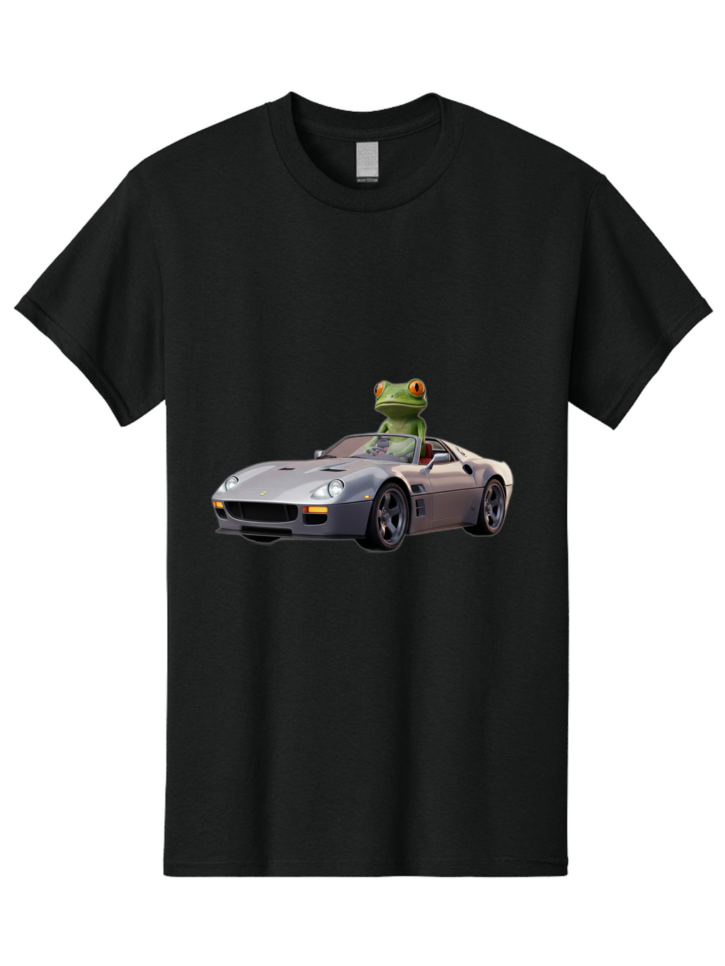 Frog-In-Ferrari-8 Men'S Graphic Tee, 100% Cotton, Comfortable Casual Summer Wear, Machine Washable, Vintage Camera, Old Camera, Antique Camera, Black Camera, Classic Photography, Photography Equipment, Nostalgic Device, Film Camera, Camera Art Baf832
