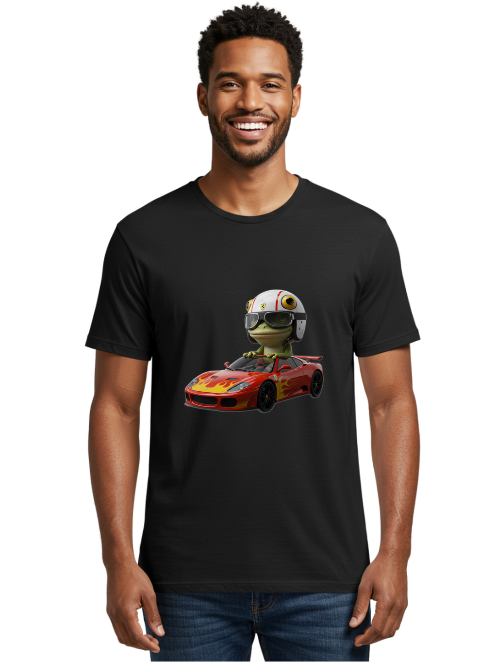 Frog-In-Ferrari Men'S Graphic Tee, 100% Cotton, Comfortable Casual Summer Wear, Machine Washable, Vintage Camera, Old Camera, Antique Camera, Black Camera, Classic Photography, Photography Equipment, Nostalgic Device, Film Camera, Camera Art Baf833