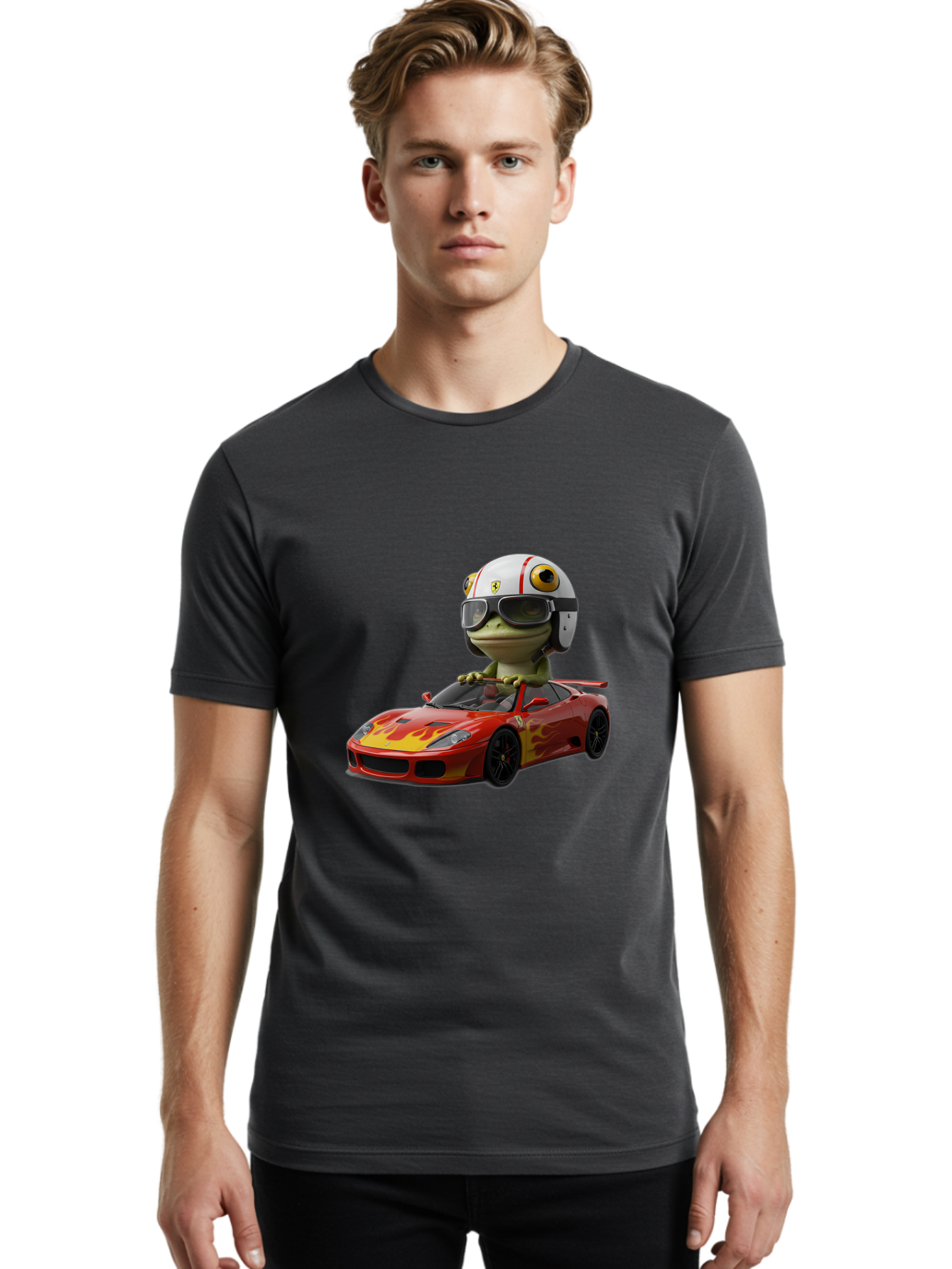 Frog-In-Ferrari Men'S Graphic Tee, 100% Cotton, Comfortable Casual Summer Wear, Machine Washable, Vintage Camera, Old Camera, Antique Camera, Black Camera, Classic Photography, Photography Equipment, Nostalgic Device, Film Camera, Camera Art Baf833
