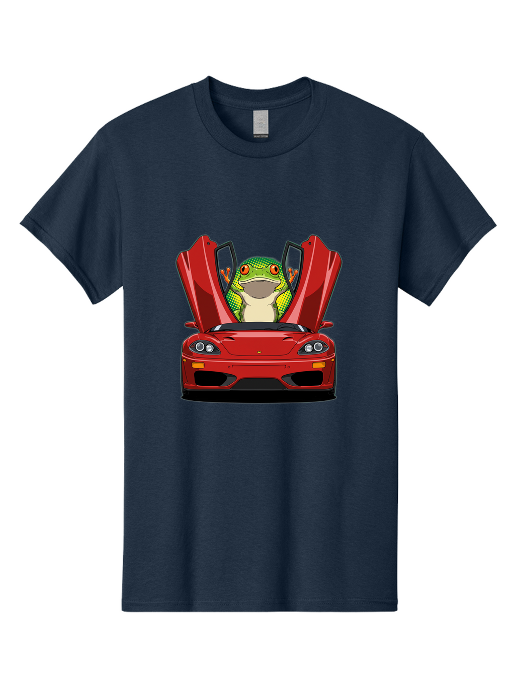 Frog-In-Red-Sports-Car-1 Men'S Graphic Tee, 100% Cotton, Comfortable Casual Summer Wear, Machine Washable, Vintage Camera, Old Camera, Antique Camera, Black Camera, Classic Photography, Photography Equipment, Nostalgic Device, Film Camera, Baf836
