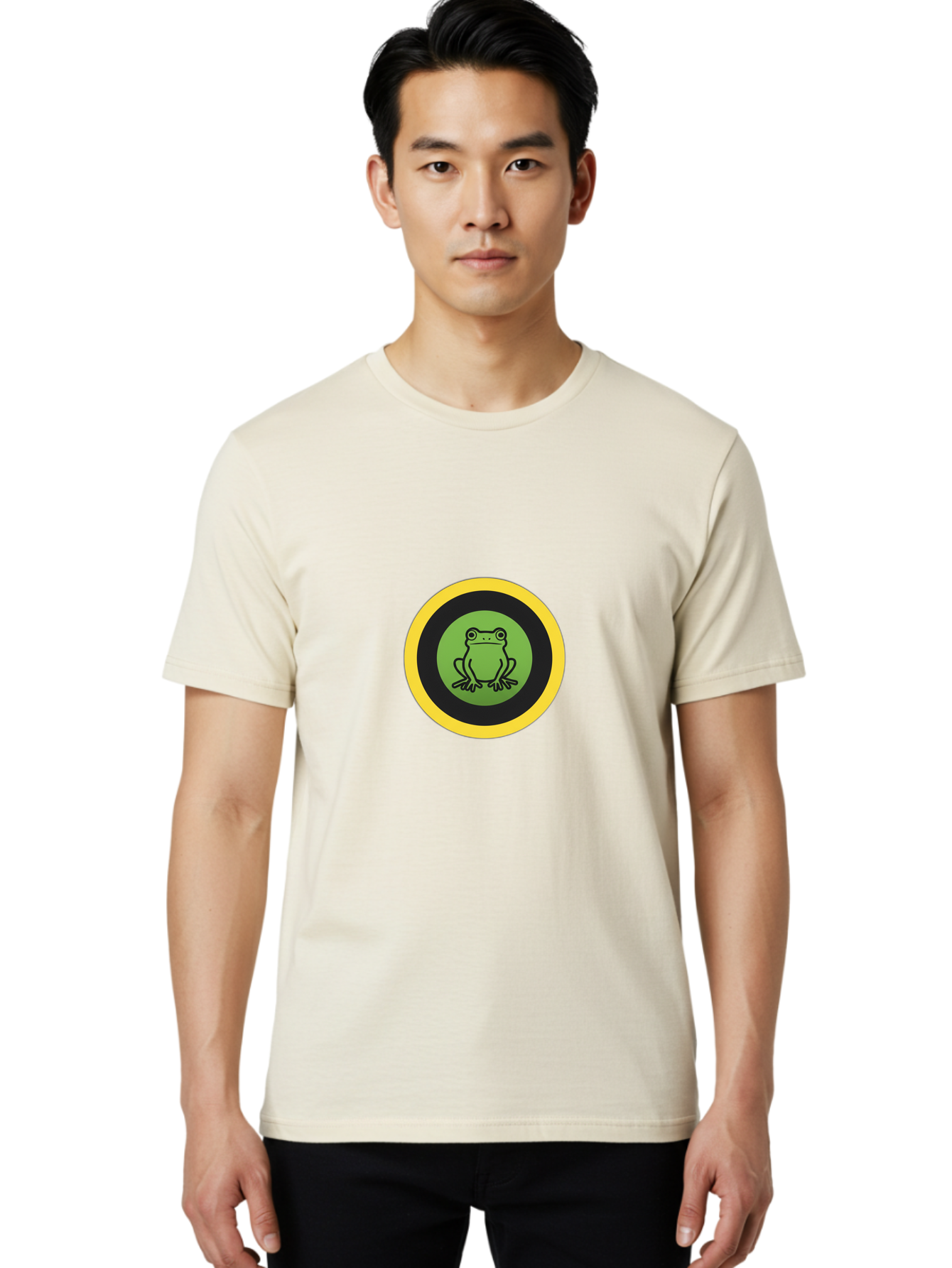 Frog-Logo Men'S Graphic Tee, 100% Cotton, Comfortable Casual Summer Wear, Machine Washable, Vintage Camera, Old Camera, Antique Camera, Black Camera, Classic Photography, Photography Equipment, Nostalgic Device, Film Camera, Camera Art Baf840