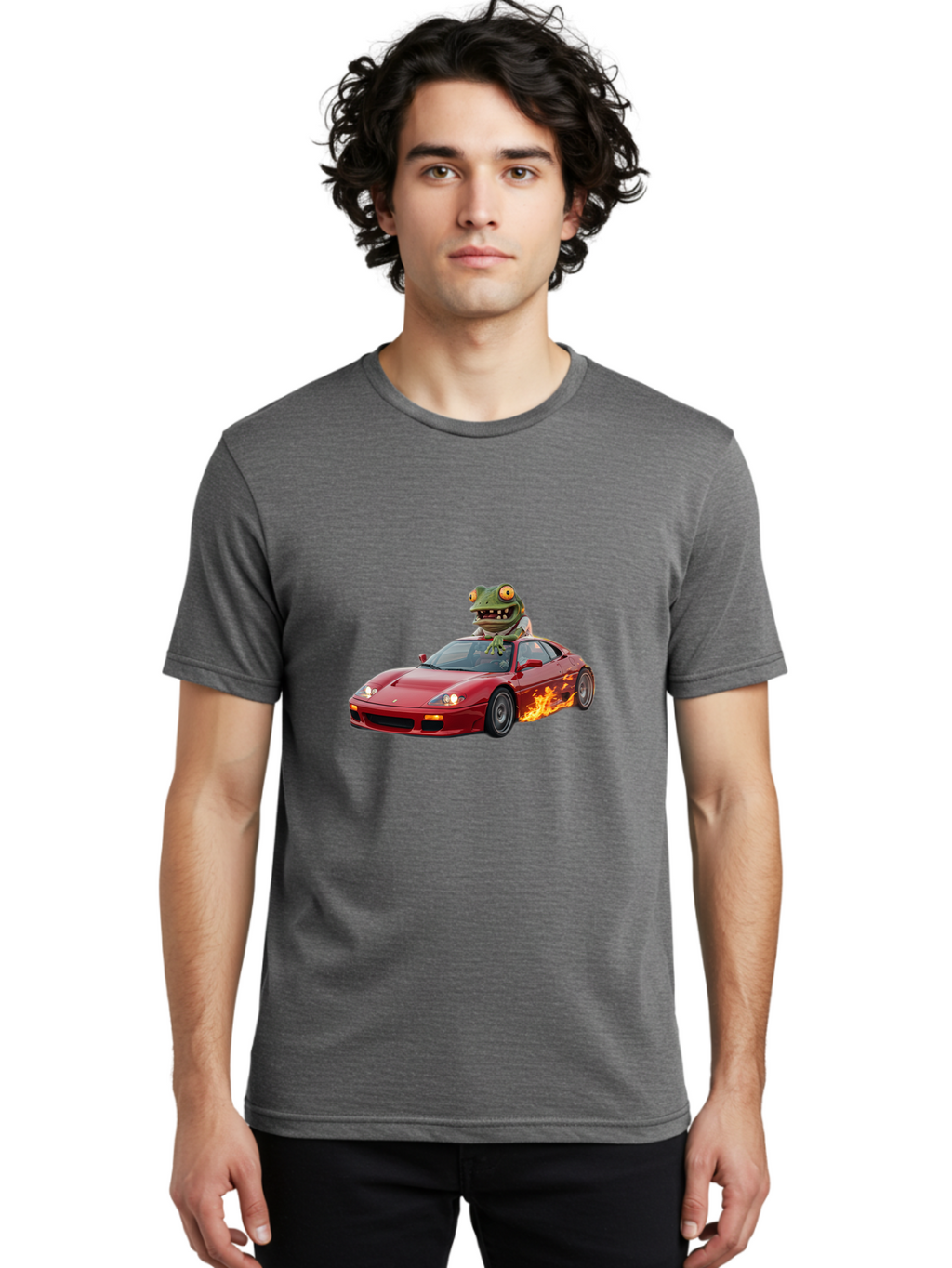 Frog-Riding-Ferrari Men'S Graphic Tee, 100% Cotton, Comfortable Casual Summer Wear, Machine Washable, Vintage Camera, Old Camera, Antique Camera, Black Camera, Classic Photography, Photography Equipment, Nostalgic Device, Film Camera, Baf845