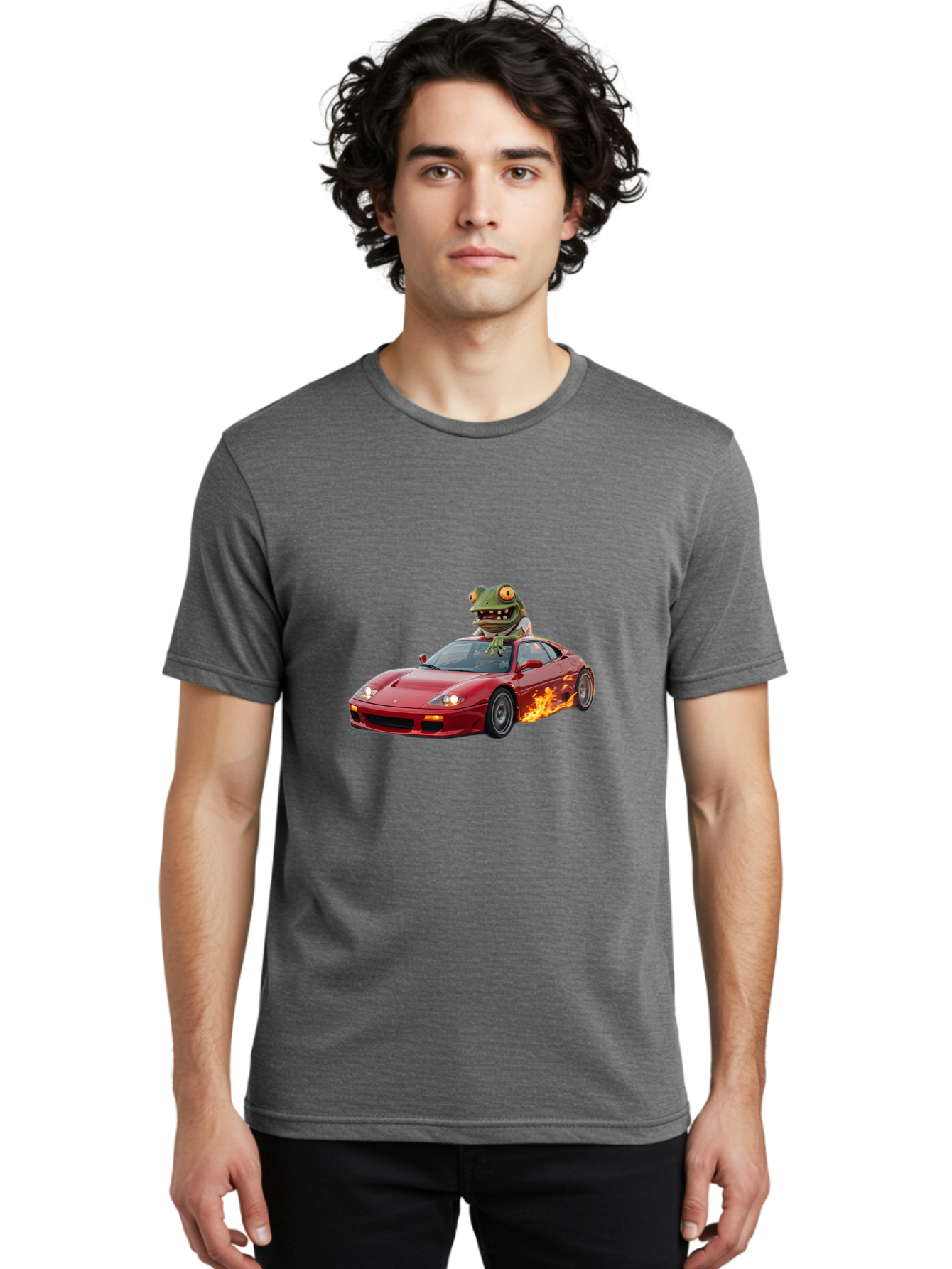 Frog-Riding-Ferrari Men'S Graphic Tee, 100% Cotton, Comfortable Casual Summer Wear, Machine Washable, Vintage Camera, Old Camera, Antique Camera, Black Camera, Classic Photography, Photography Equipment, Nostalgic Device, Film Camera, Baf845