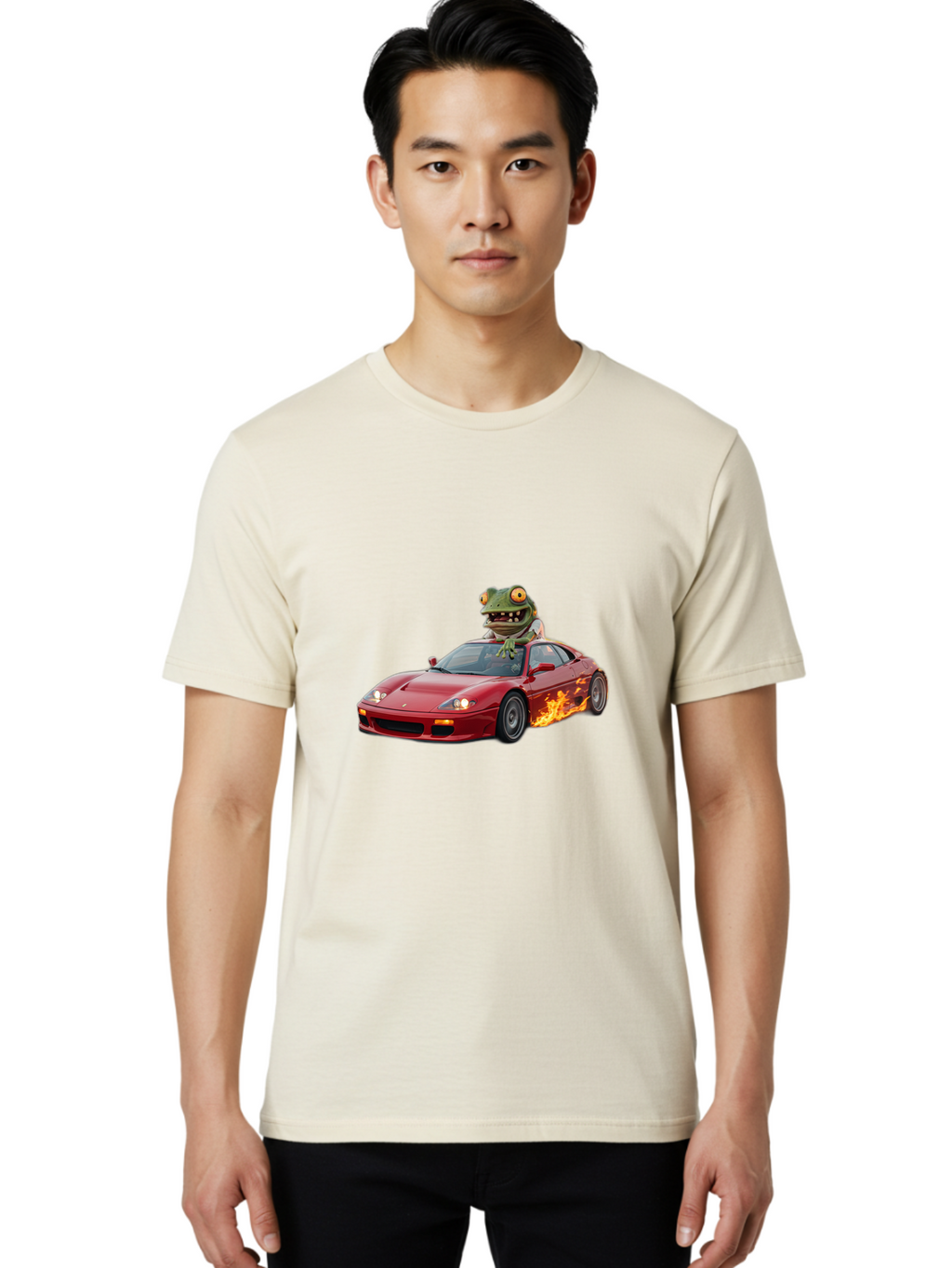 Frog-Riding-Ferrari Men'S Graphic Tee, 100% Cotton, Comfortable Casual Summer Wear, Machine Washable, Vintage Camera, Old Camera, Antique Camera, Black Camera, Classic Photography, Photography Equipment, Nostalgic Device, Film Camera, Baf845