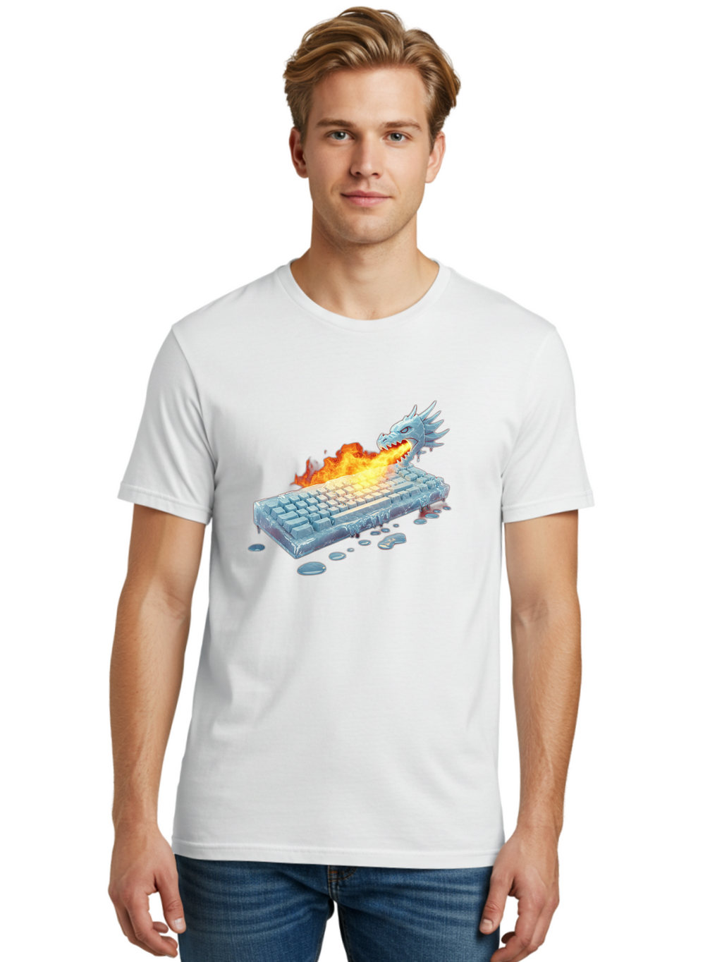 Frozen-Keyboard-Dragon Men'S Graphic Tee, 100% Cotton, Comfortable Casual Summer Wear, Machine Washable, Vintage Camera, Old Camera, Antique Camera, Black Camera, Classic Photography, Photography Equipment, Nostalgic Device, Film Camera, Baf849