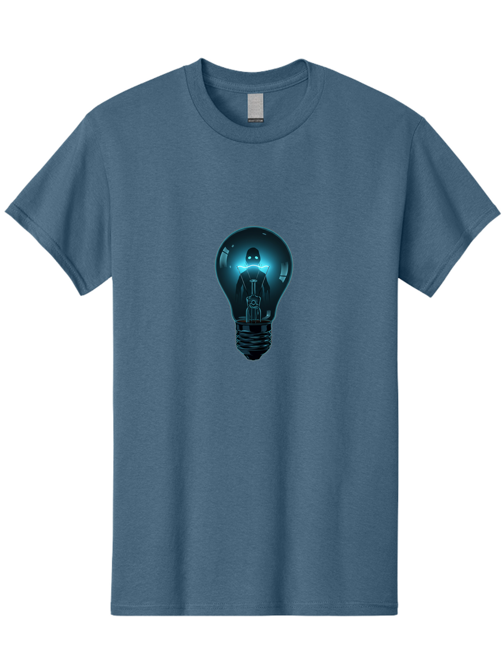 Gloomy-Figure-In-Bulb Men'S Graphic Tee, 100% Cotton, Comfortable Casual Summer Wear, Machine Washable, Vintage Camera, Old Camera, Antique Camera, Black Camera, Classic Photography, Photography Equipment, Nostalgic Device, Film Camera, Baf855