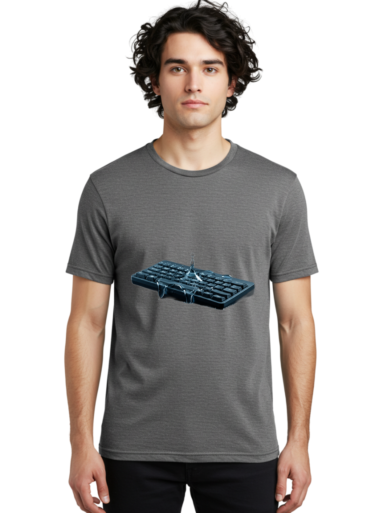 Gloomy-Guy-Keyboard Men'S Graphic Tee, 100% Cotton, Comfortable Casual Summer Wear, Machine Washable, Vintage Camera, Old Camera, Antique Camera, Black Camera, Classic Photography, Photography Equipment, Nostalgic Device, Film Camera, Baf856