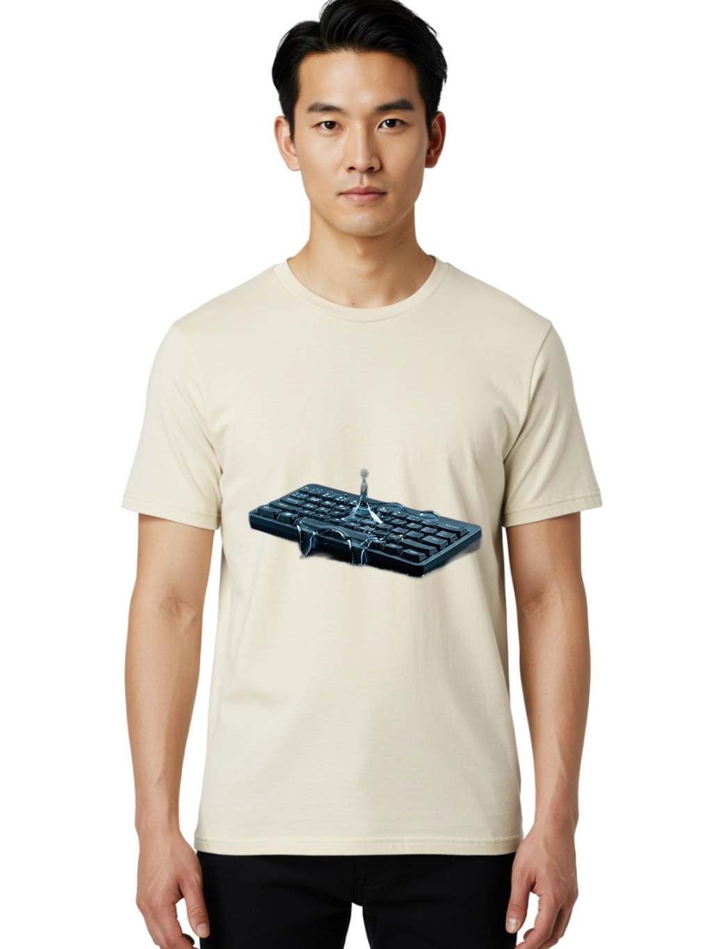 Gloomy-Guy-Keyboard Men'S Graphic Tee, 100% Cotton, Comfortable Casual Summer Wear, Machine Washable, Vintage Camera, Old Camera, Antique Camera, Black Camera, Classic Photography, Photography Equipment, Nostalgic Device, Film Camera, Baf856