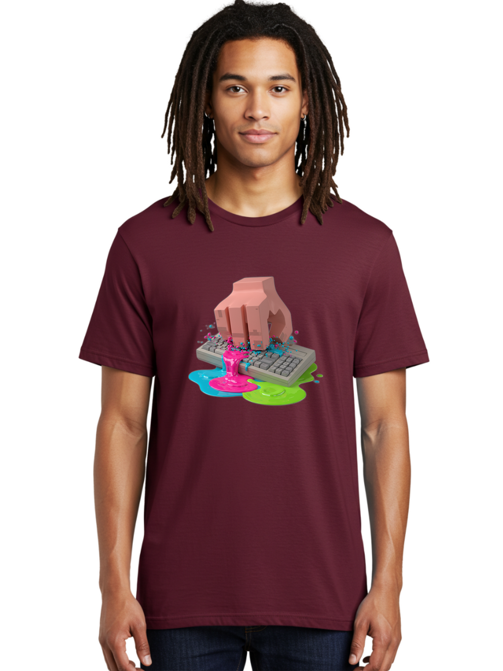 Hand-On-Keyboard Men'S Graphic Tee, 100% Cotton, Comfortable Casual Summer Wear, Machine Washable, Vintage Camera, Old Camera, Antique Camera, Black Camera, Classic Photography, Photography Equipment, Nostalgic Device, Film Camera, Camera Art Baf857
