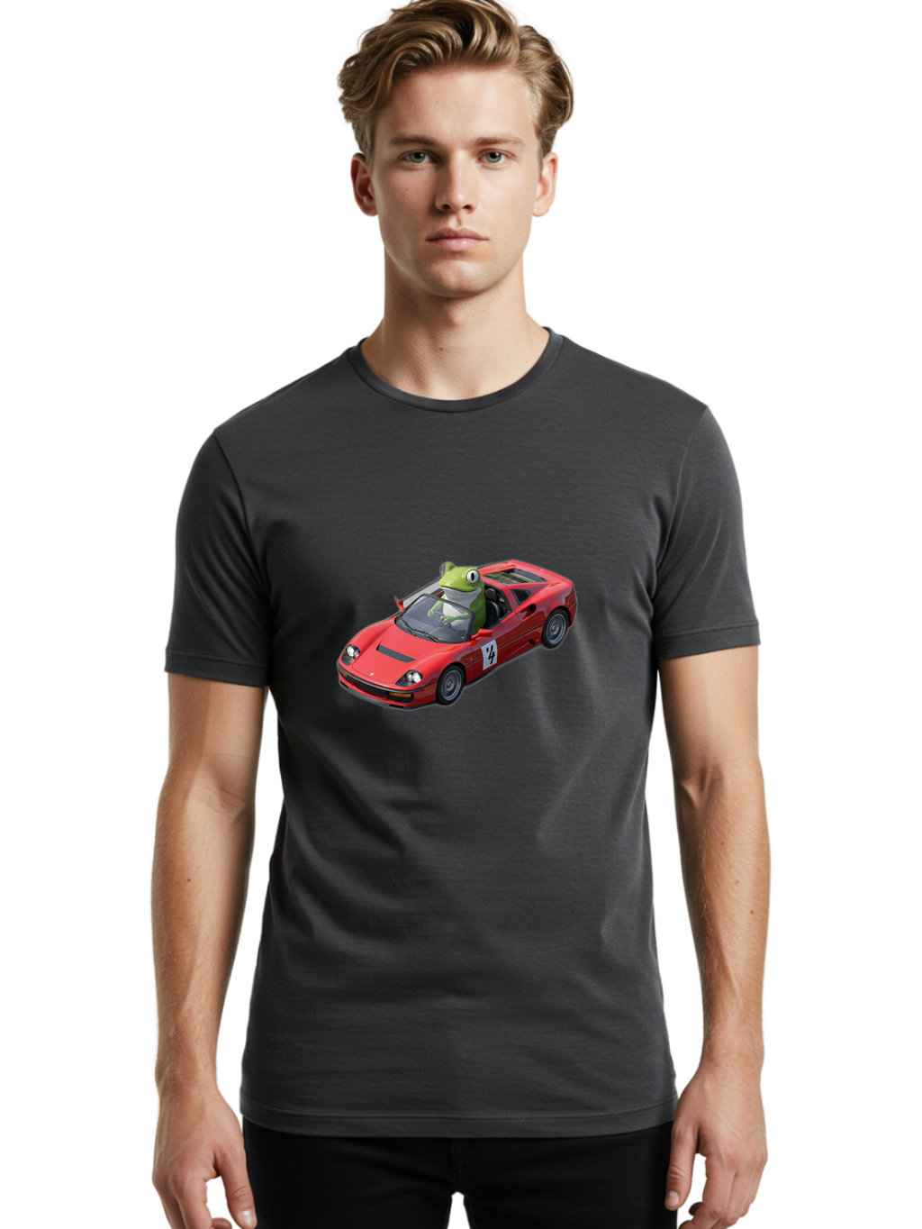 Kermit-In-Ferrari Men'S Graphic Tee, 100% Cotton, Comfortable Casual Summer Wear, Machine Washable, Vintage Camera, Old Camera, Antique Camera, Black Camera, Classic Photography, Photography Equipment, Nostalgic Device, Film Camera, Camera Art Baf861