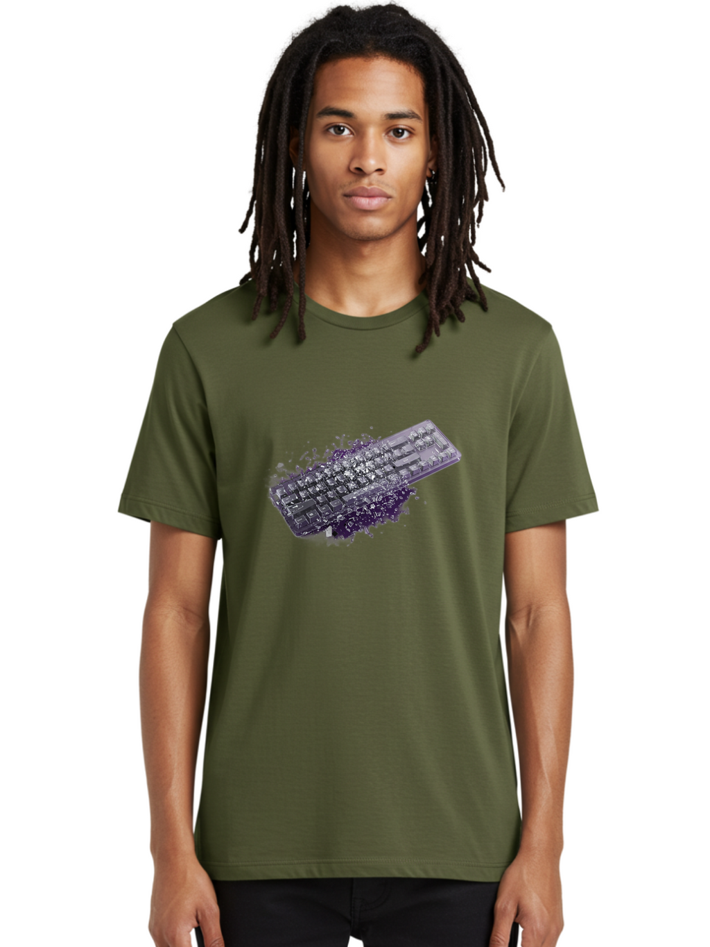 Keyboard-Disintegrating Men'S Graphic Tee, 100% Cotton, Comfortable Casual Summer Wear, Machine Washable, Vintage Camera, Old Camera, Antique Camera, Black Camera, Classic Photography, Photography Equipment, Nostalgic Device, Film Camera, Baf862