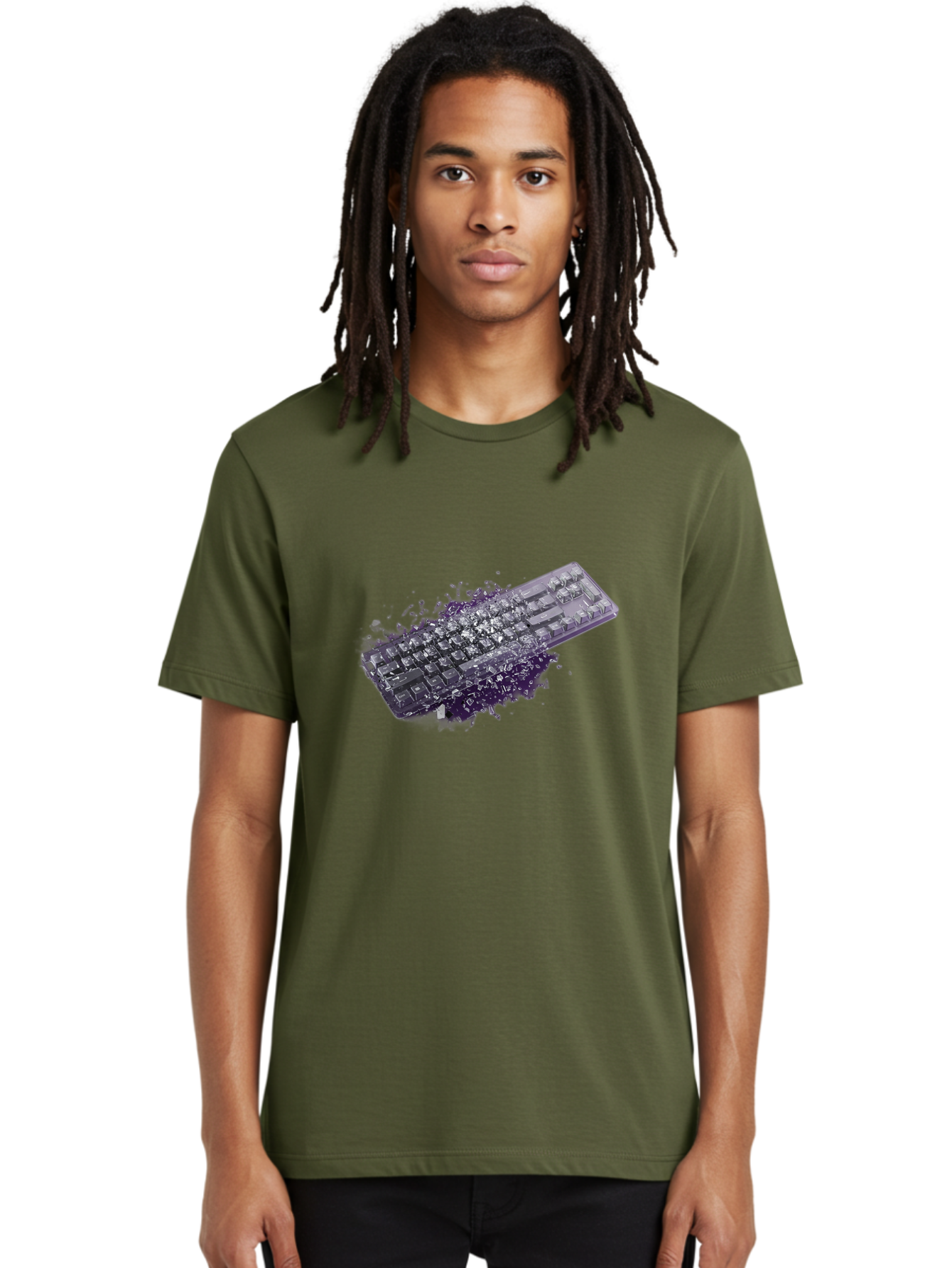 Keyboard-Disintegrating Men'S Graphic Tee, 100% Cotton, Comfortable Casual Summer Wear, Machine Washable, Vintage Camera, Old Camera, Antique Camera, Black Camera, Classic Photography, Photography Equipment, Nostalgic Device, Film Camera, Baf862