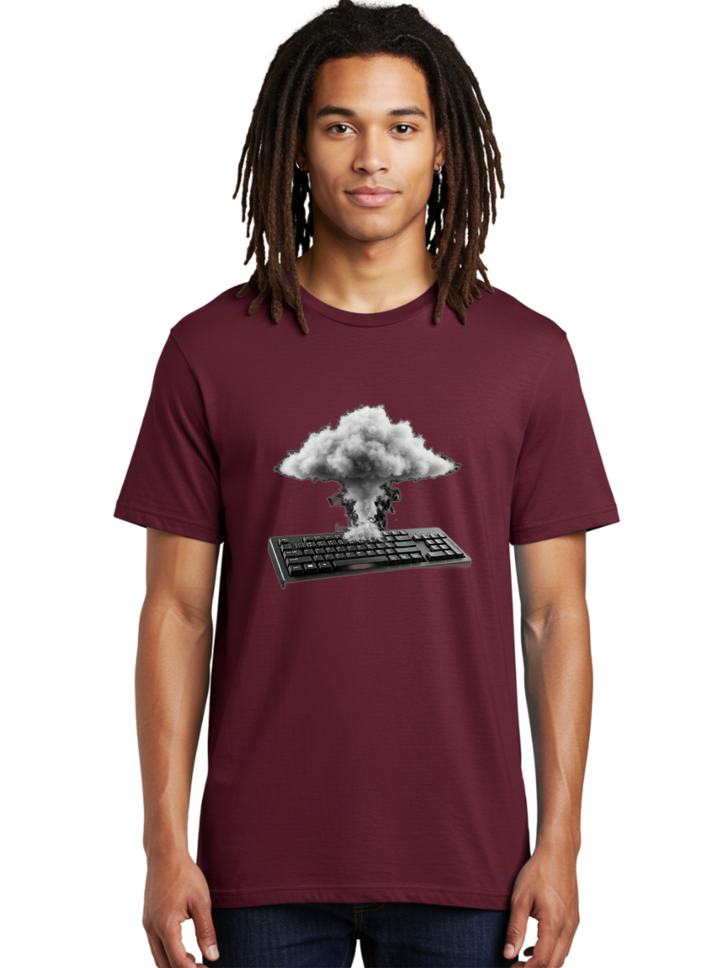 Keyboard-Explosion Men'S Graphic Tee, 100% Cotton, Comfortable Casual Summer Wear, Machine Washable, Vintage Camera, Old Camera, Antique Camera, Black Camera, Classic Photography, Photography Equipment, Nostalgic Device, Film Camera, Baf863