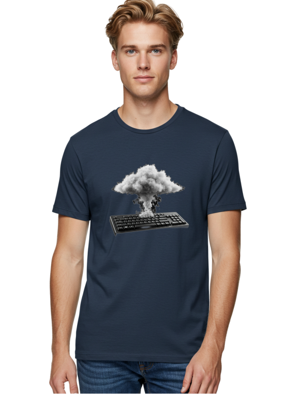 Keyboard-Explosion Men'S Graphic Tee, 100% Cotton, Comfortable Casual Summer Wear, Machine Washable, Vintage Camera, Old Camera, Antique Camera, Black Camera, Classic Photography, Photography Equipment, Nostalgic Device, Film Camera, Baf863