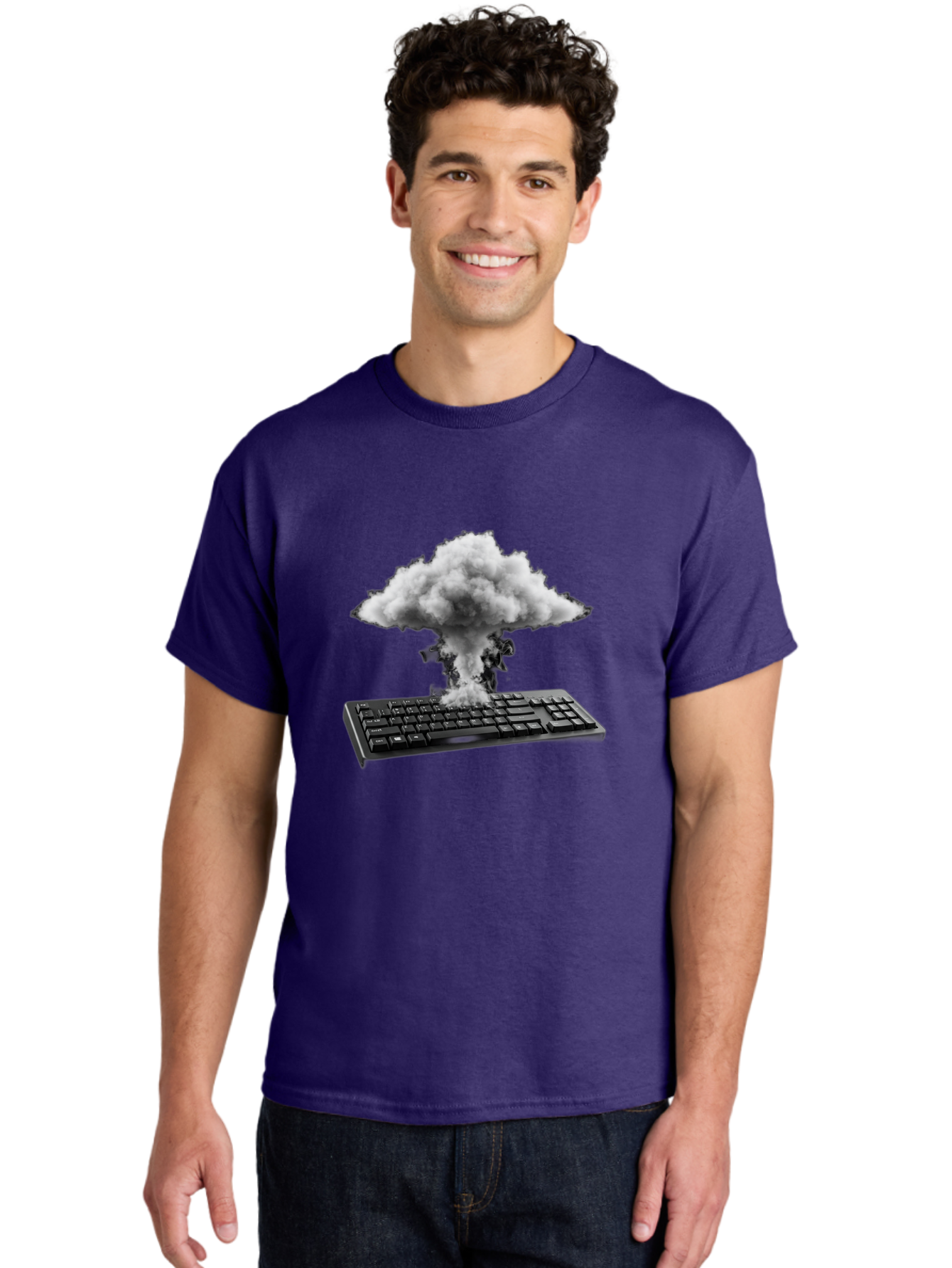 Keyboard-Explosion Men'S Graphic Tee, 100% Cotton, Comfortable Casual Summer Wear, Machine Washable, Vintage Camera, Old Camera, Antique Camera, Black Camera, Classic Photography, Photography Equipment, Nostalgic Device, Film Camera, Baf863
