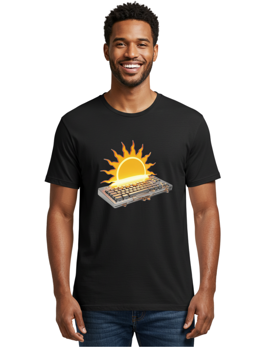 Keyboard-On-Fire Men'S Graphic Tee, 100% Cotton, Comfortable Casual Summer Wear, Machine Washable, Vintage Camera, Old Camera, Antique Camera, Black Camera, Classic Photography, Photography Equipment, Nostalgic Device, Film Camera, Camera Art Baf864