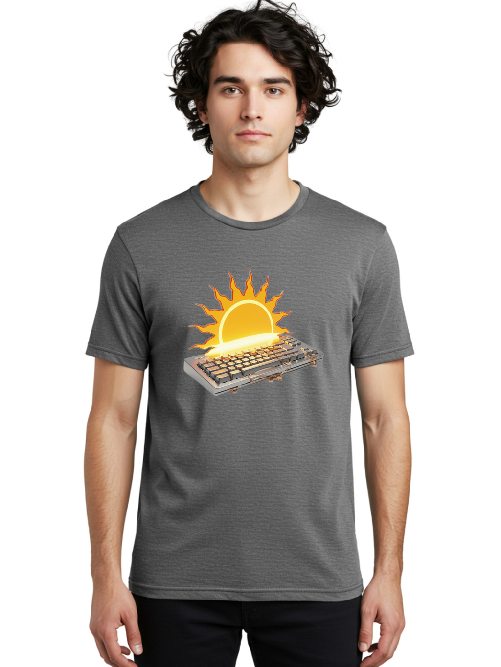 Keyboard-On-Fire Men'S Graphic Tee, 100% Cotton, Comfortable Casual Summer Wear, Machine Washable, Vintage Camera, Old Camera, Antique Camera, Black Camera, Classic Photography, Photography Equipment, Nostalgic Device, Film Camera, Camera Art Baf864