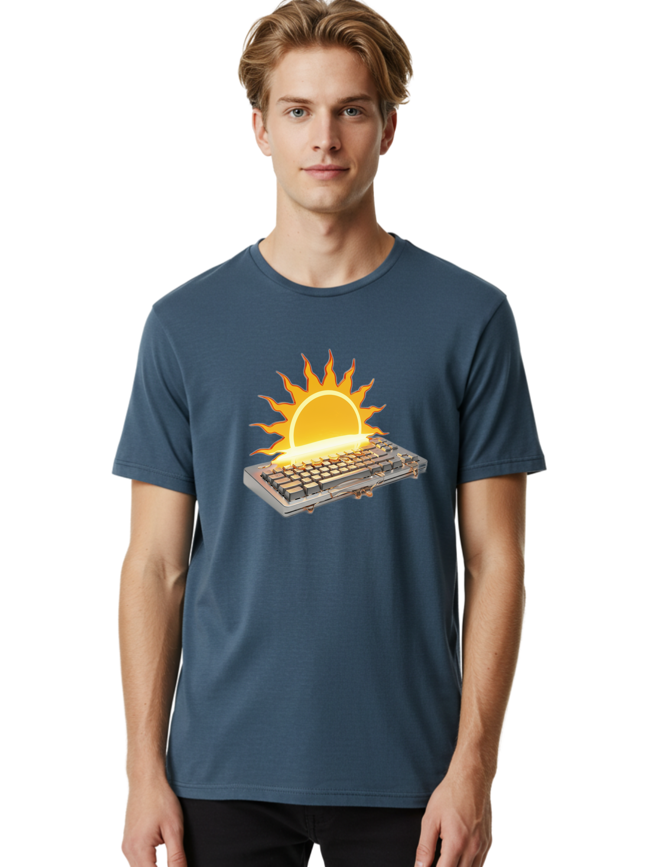 Keyboard-On-Fire Men'S Graphic Tee, 100% Cotton, Comfortable Casual Summer Wear, Machine Washable, Vintage Camera, Old Camera, Antique Camera, Black Camera, Classic Photography, Photography Equipment, Nostalgic Device, Film Camera, Camera Art Baf864
