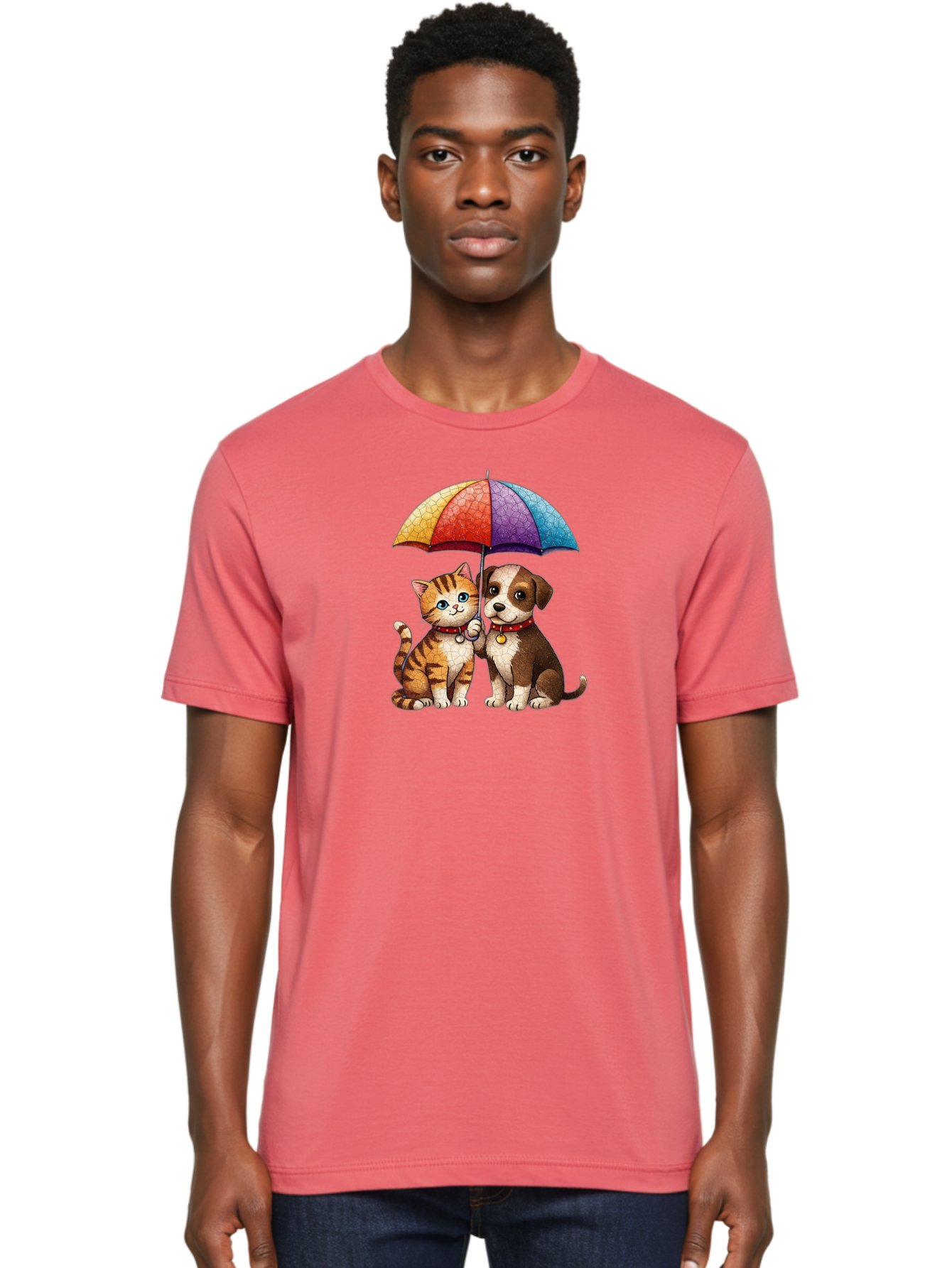 Kitten-Puppy-Umbrella Men'S Graphic Tee, 100% Cotton, Comfortable Casual Summer Wear, Machine Washable, Vintage Camera, Old Camera, Antique Camera, Black Camera, Classic Photography, Photography Equipment, Nostalgic Device, Film Camera, Baf867
