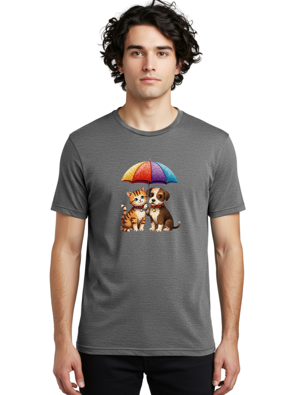 Kitten-Puppy-Umbrella Men'S Graphic Tee, 100% Cotton, Comfortable Casual Summer Wear, Machine Washable, Vintage Camera, Old Camera, Antique Camera, Black Camera, Classic Photography, Photography Equipment, Nostalgic Device, Film Camera, Baf867