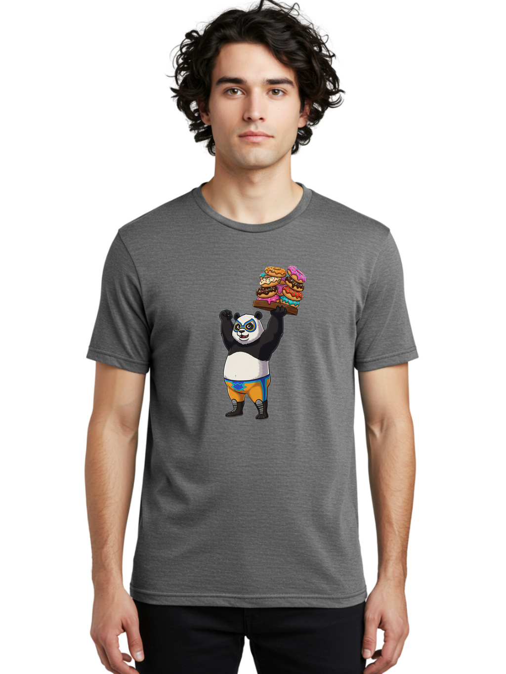 Kung-Fu-Panda-Holding-Burgers Men'S Graphic Tee, 100% Cotton, Comfortable Casual Summer Wear, Machine Washable, Vintage Camera, Old Camera, Antique Camera, Black Camera, Classic Photography, Photography Equipment, Nostalgic Device, Baf869