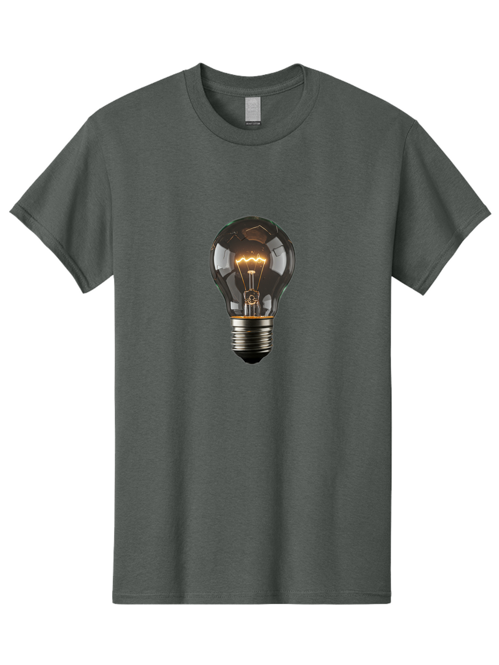 Light-Bulb-1 Men'S Graphic Tee, 100% Cotton, Comfortable Casual Summer Wear, Machine Washable, Vintage Camera, Old Camera, Antique Camera, Black Camera, Classic Photography, Photography Equipment, Nostalgic Device, Film Camera, Camera Art Baf872
