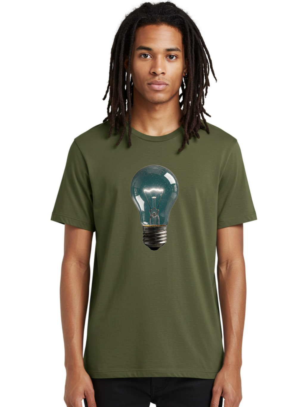 Light-Bulb-12 Men'S Graphic Tee, 100% Cotton, Comfortable Casual Summer Wear, Machine Washable, Vintage Camera, Old Camera, Antique Camera, Black Camera, Classic Photography, Photography Equipment, Nostalgic Device, Film Camera, Camera Art Baf875