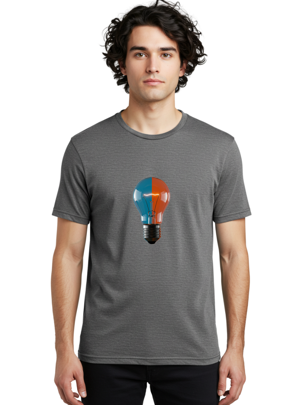 Light-Bulb-13 Men'S Graphic Tee, 100% Cotton, Comfortable Casual Summer Wear, Machine Washable, Vintage Camera, Old Camera, Antique Camera, Black Camera, Classic Photography, Photography Equipment, Nostalgic Device, Film Camera, Camera Art Baf876