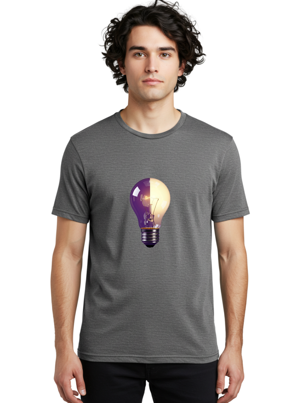 Light-Bulb-On-Off Men'S Graphic Tee, 100% Cotton, Comfortable Casual Summer Wear, Machine Washable, Vintage Camera, Old Camera, Antique Camera, Black Camera, Classic Photography, Photography Equipment, Nostalgic Device, Film Camera, Camera Art Baf888
